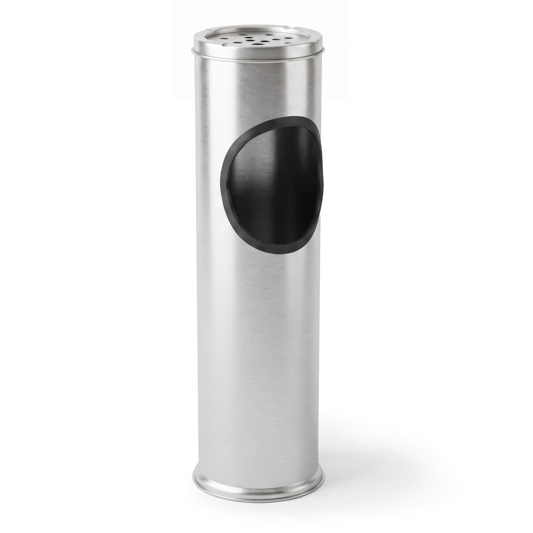 Free Standing Stainless Steel Outdoor Ashtray with Bin