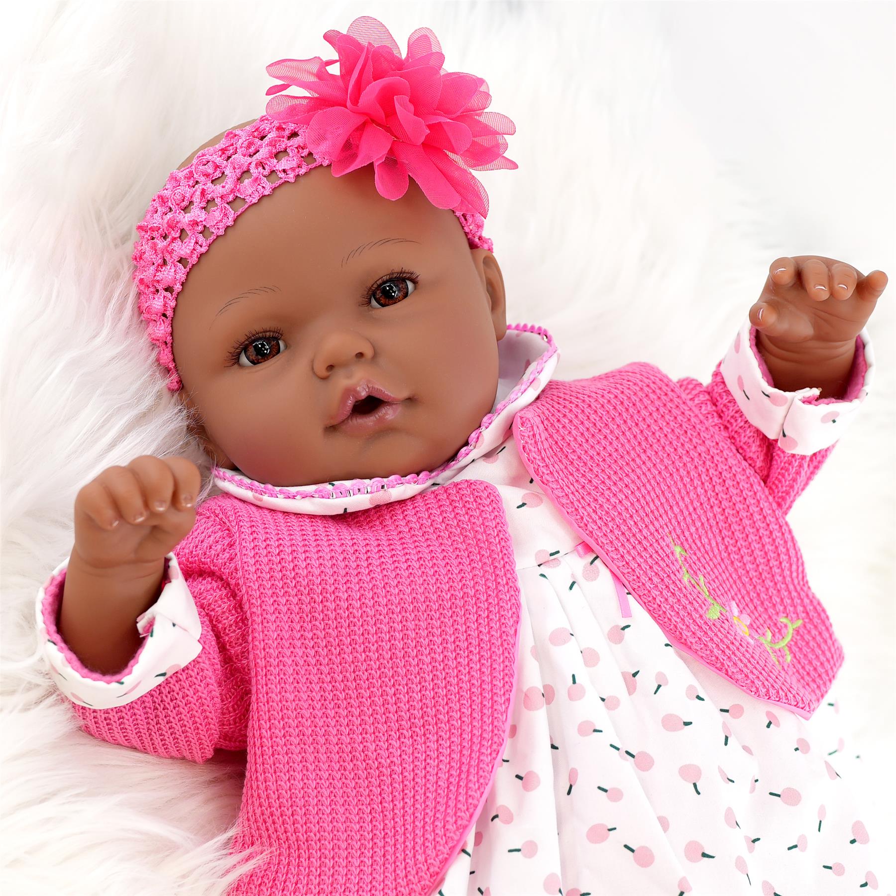 BiBi Black Doll Reborn Ethnic "Blossom" (50 cm / 20") by BiBi Doll - The Magic Toy Shop