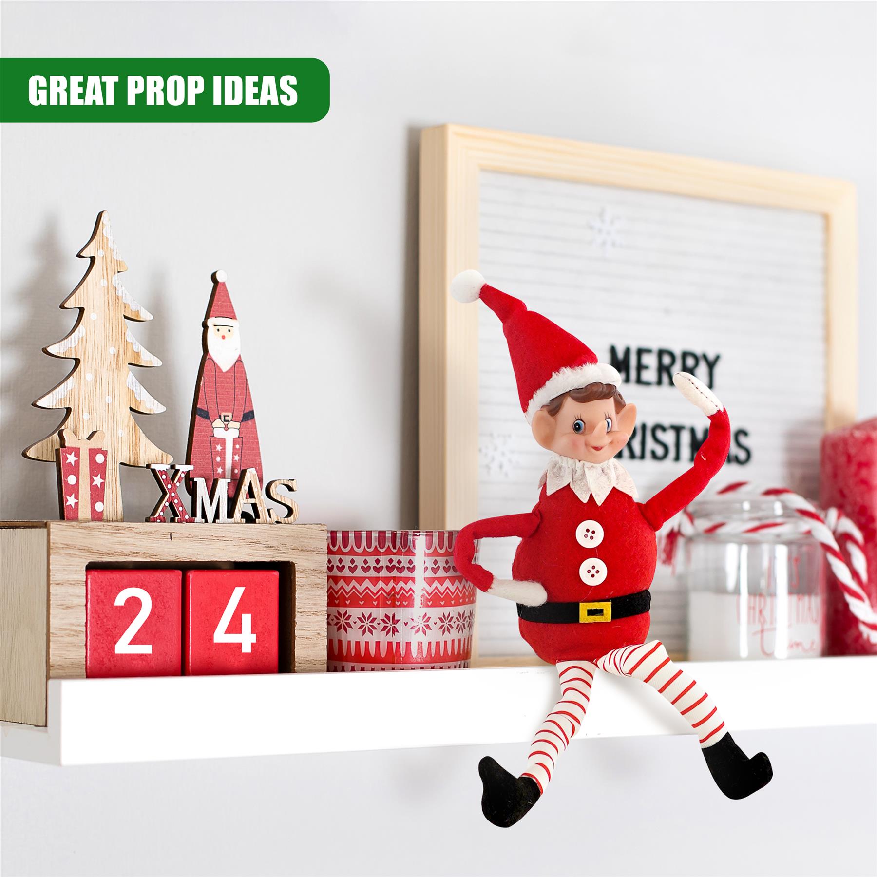 Christmas Elf Plush Toy 35cm by The Magic Toy Shop - The Magic Toy Shop