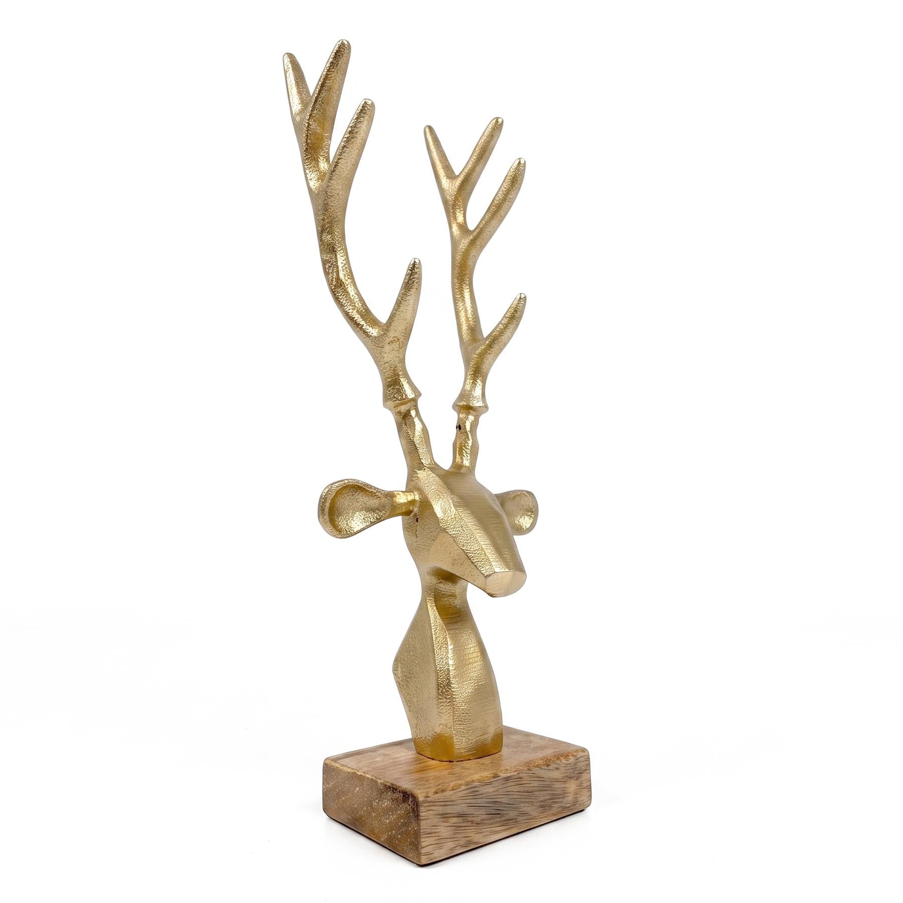 Golden Deer Head Ornament