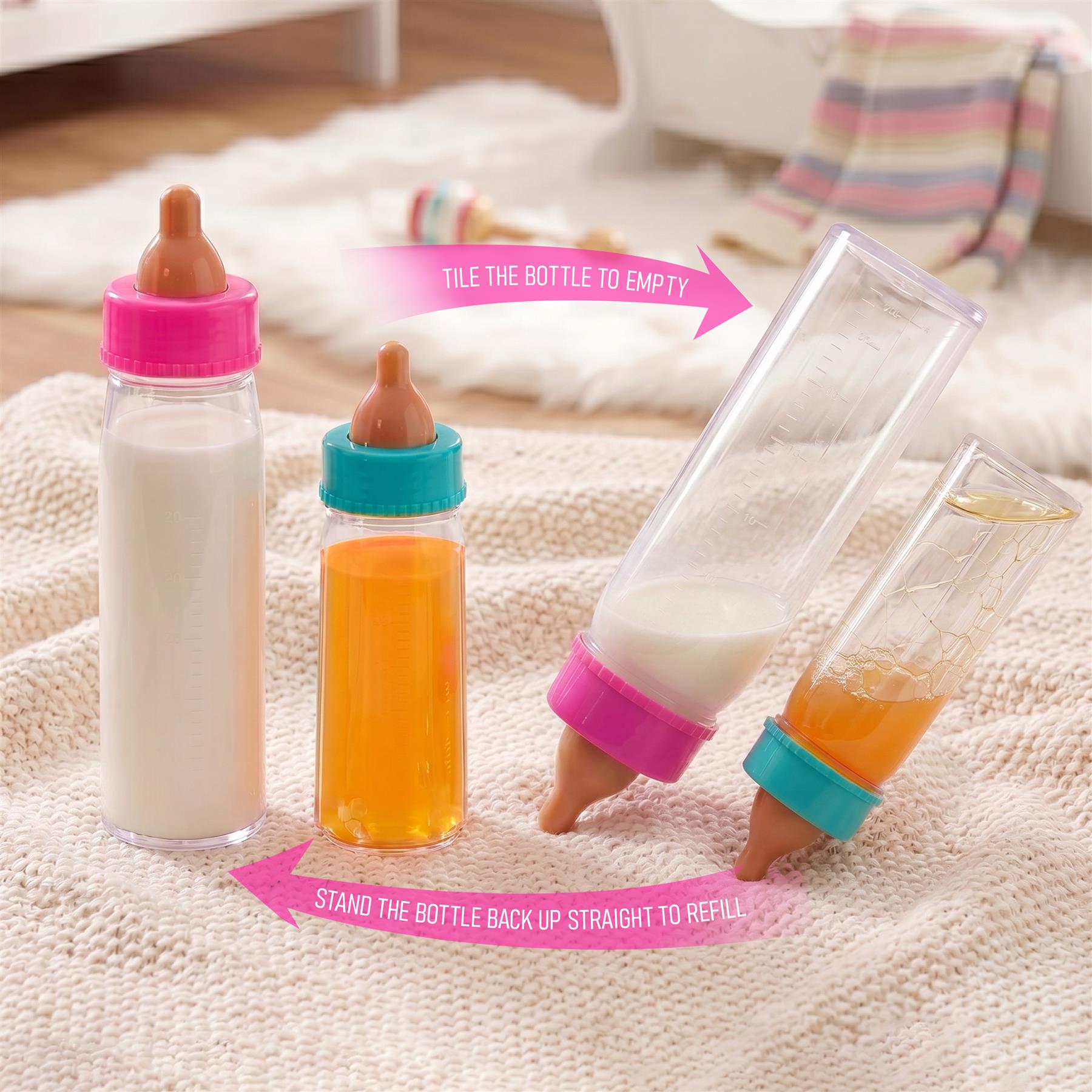 BiBi Doll Magic Milk Bottles Set of 2