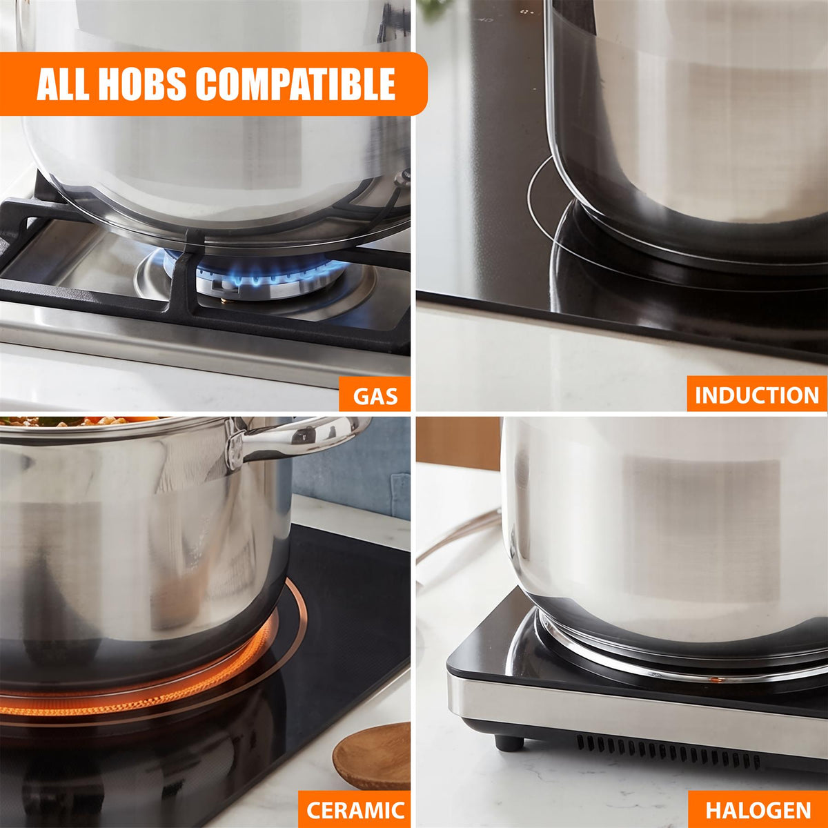Stainless Steel Stock Pot with Lid - 12 L