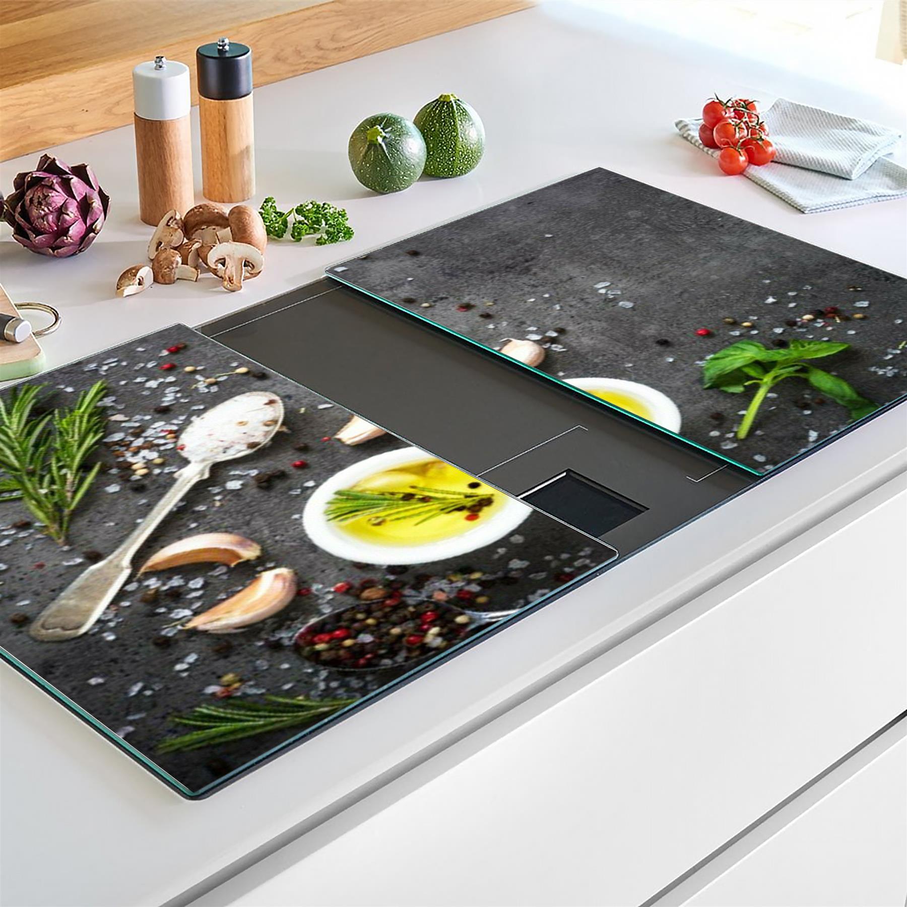 Glass Cutting Boards with Salt & Garlic Design by Geezy - The Magic Toy Shop