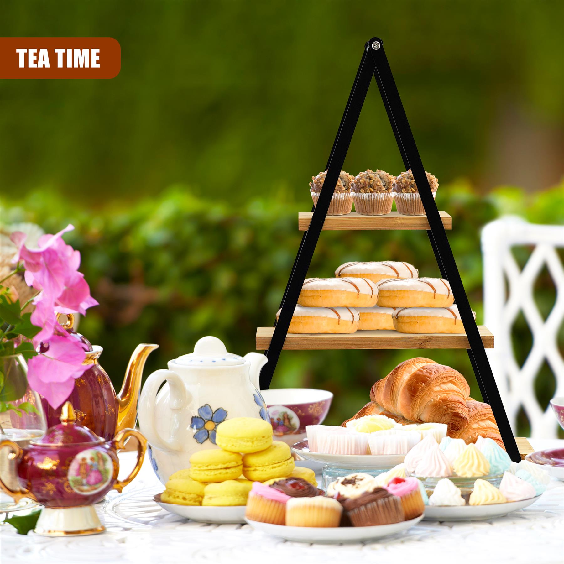 3 Tier Bamboo Serving Stand
