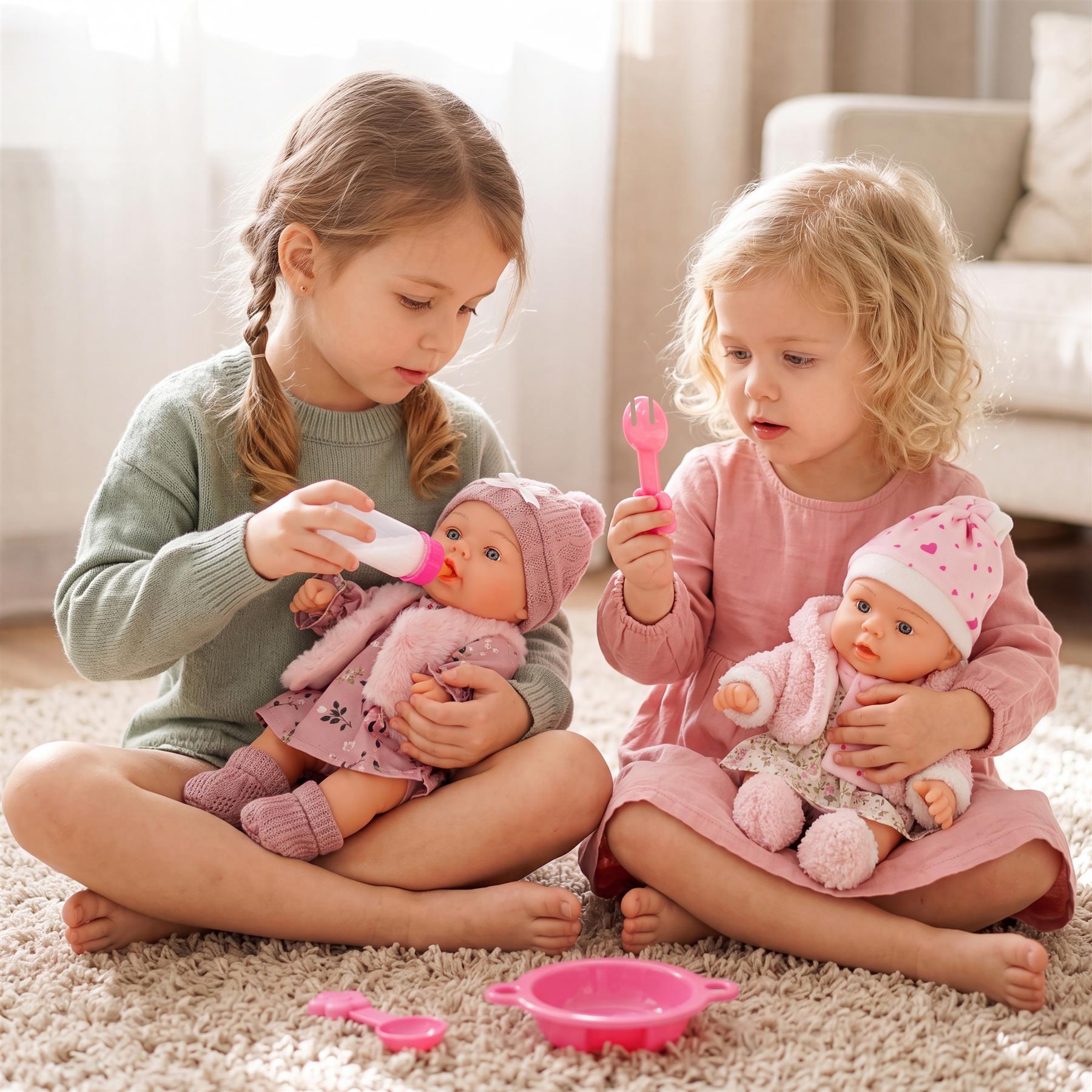 BiBi Twin Baby Dolls "Ella & Emma" (25 cm / 10")