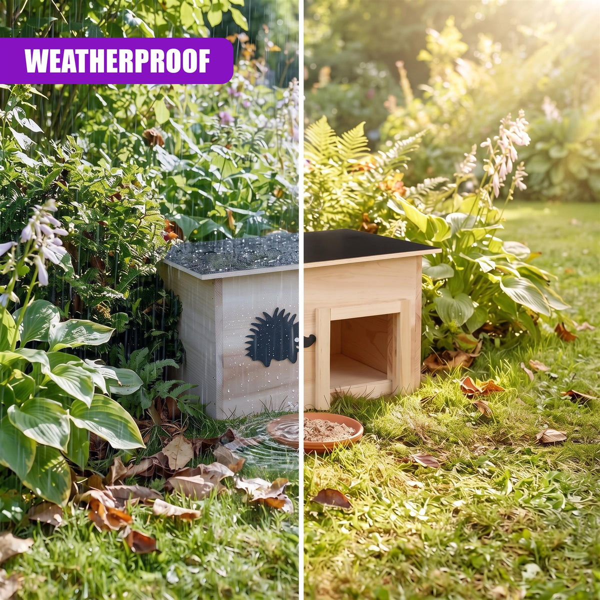 Wooden Hedgehog House