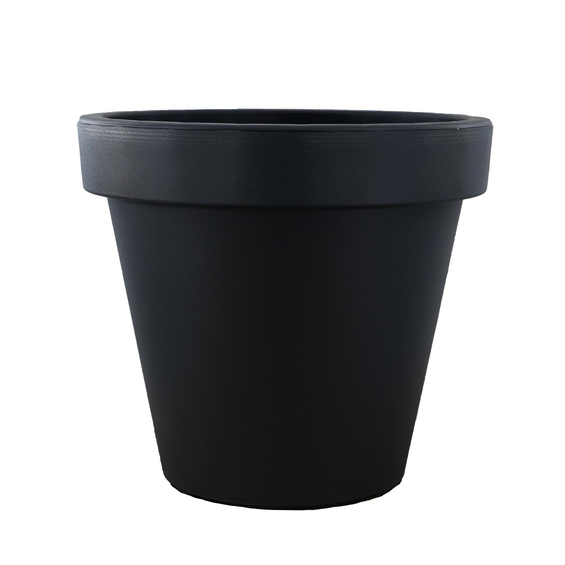 Small Round Anthracite Flower Planter 20 x 18 cm