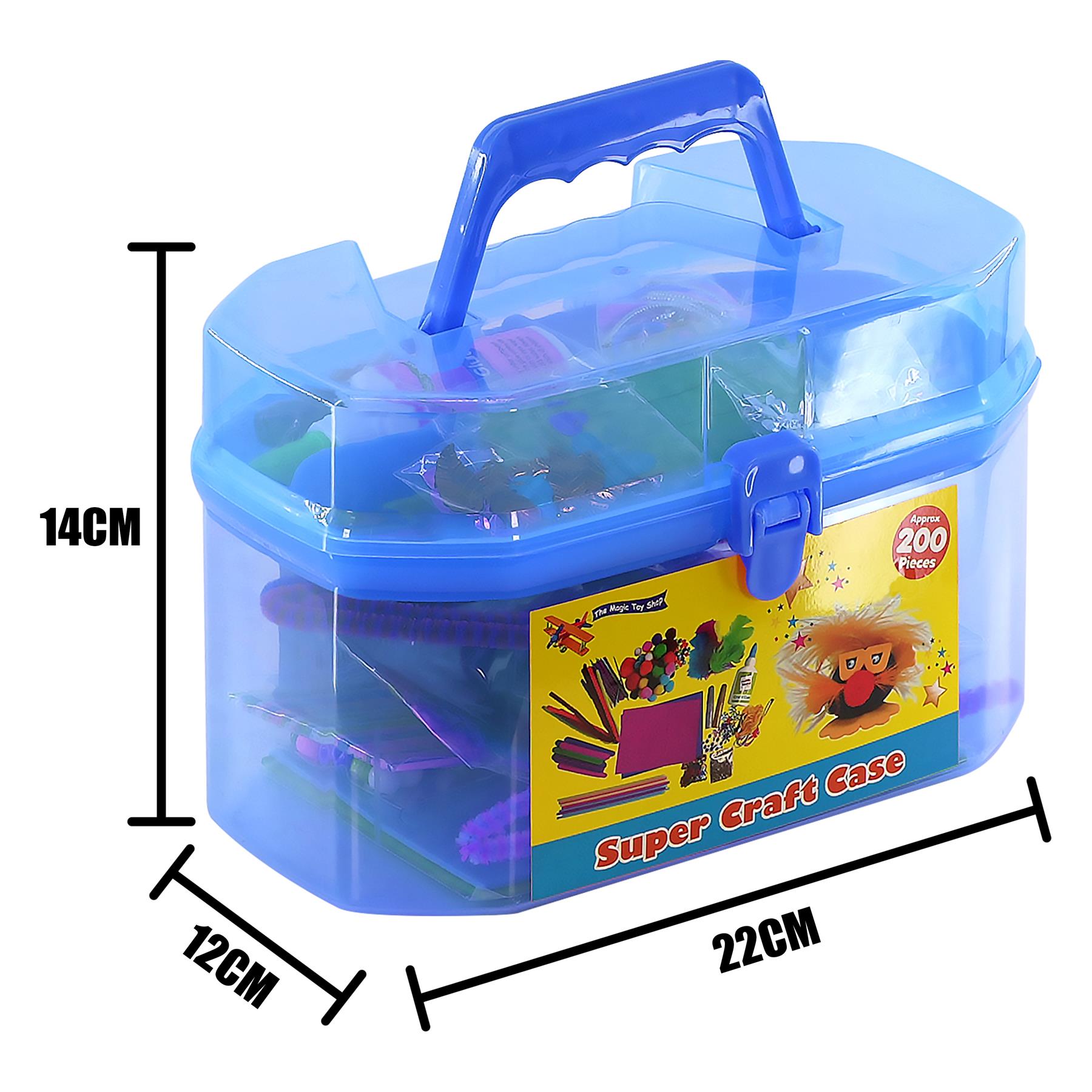 The Magic Toy Shop Blue Kids Super Craft Carry Case