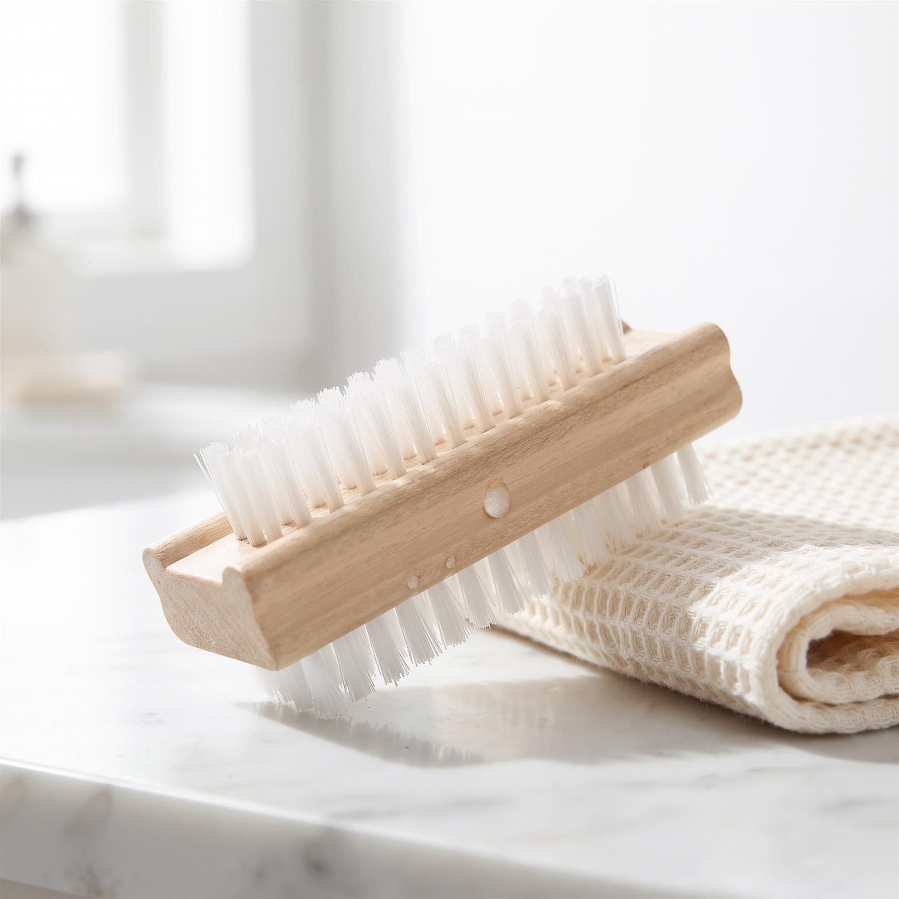 Wooden Double Sided Nail Brushes with Firm Bristles