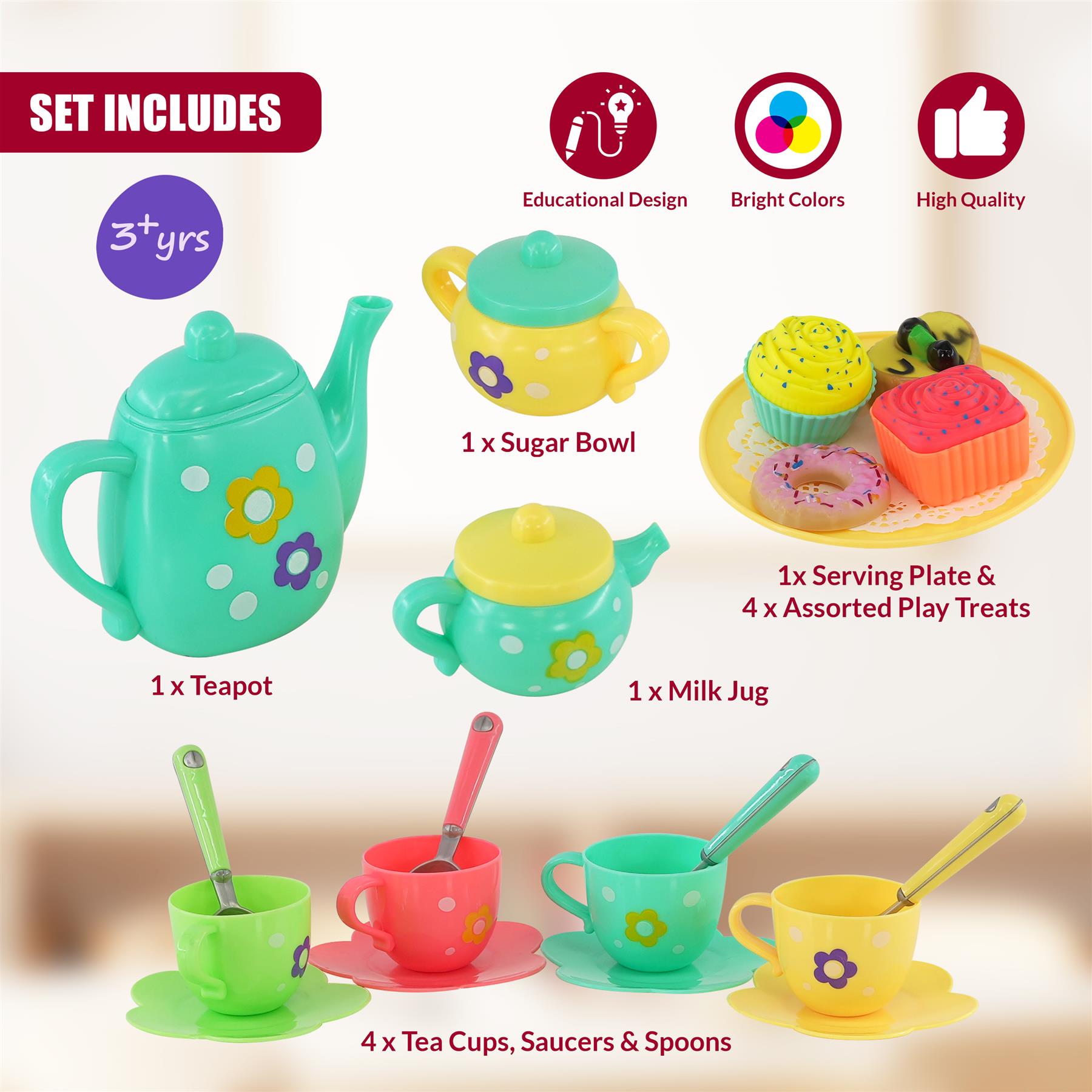Children's Pretend Tea Playset