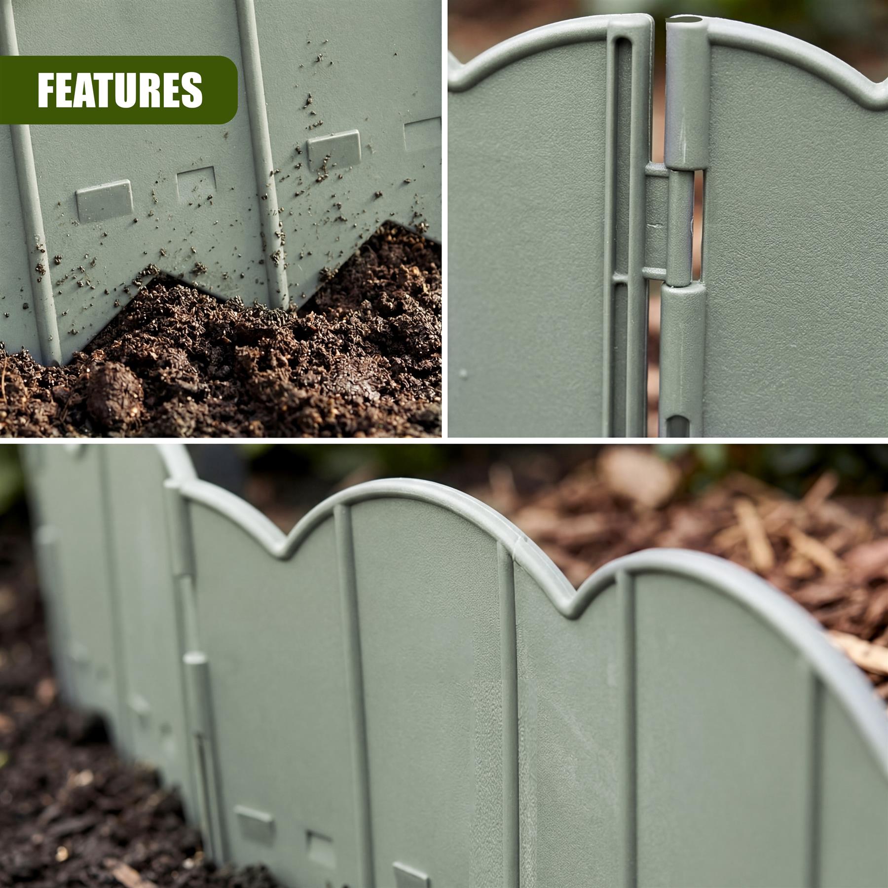 Pack of 12 Garden Edging Fence