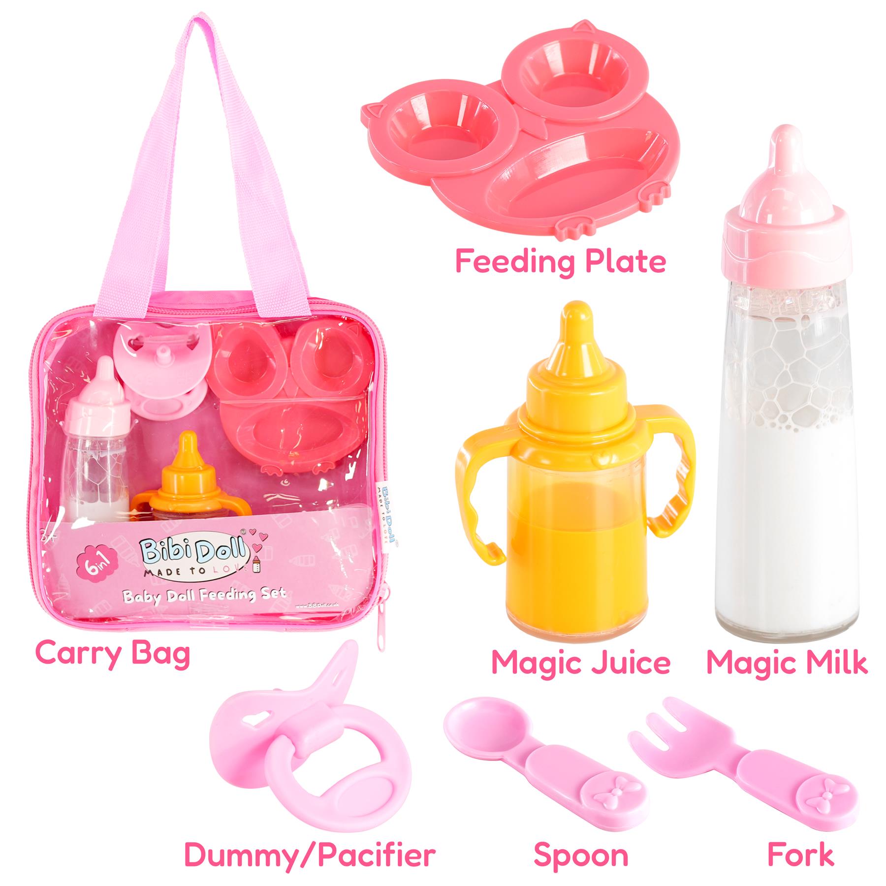 BiBi Doll 6 in 1 Doll Feeding Set Magic Milk Bottle