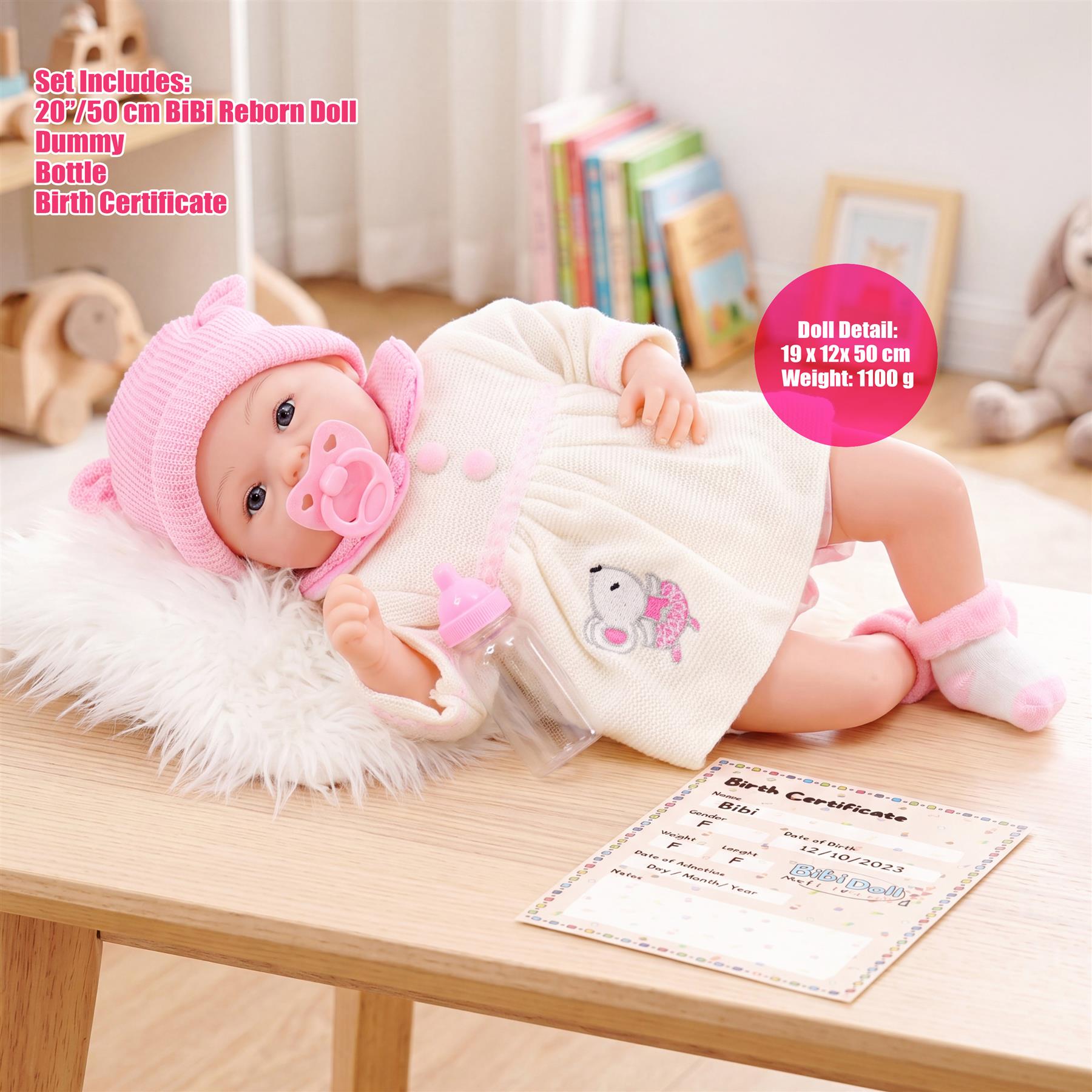 BiBi Doll Reborn Girl "Lily" (50 cm / 20")