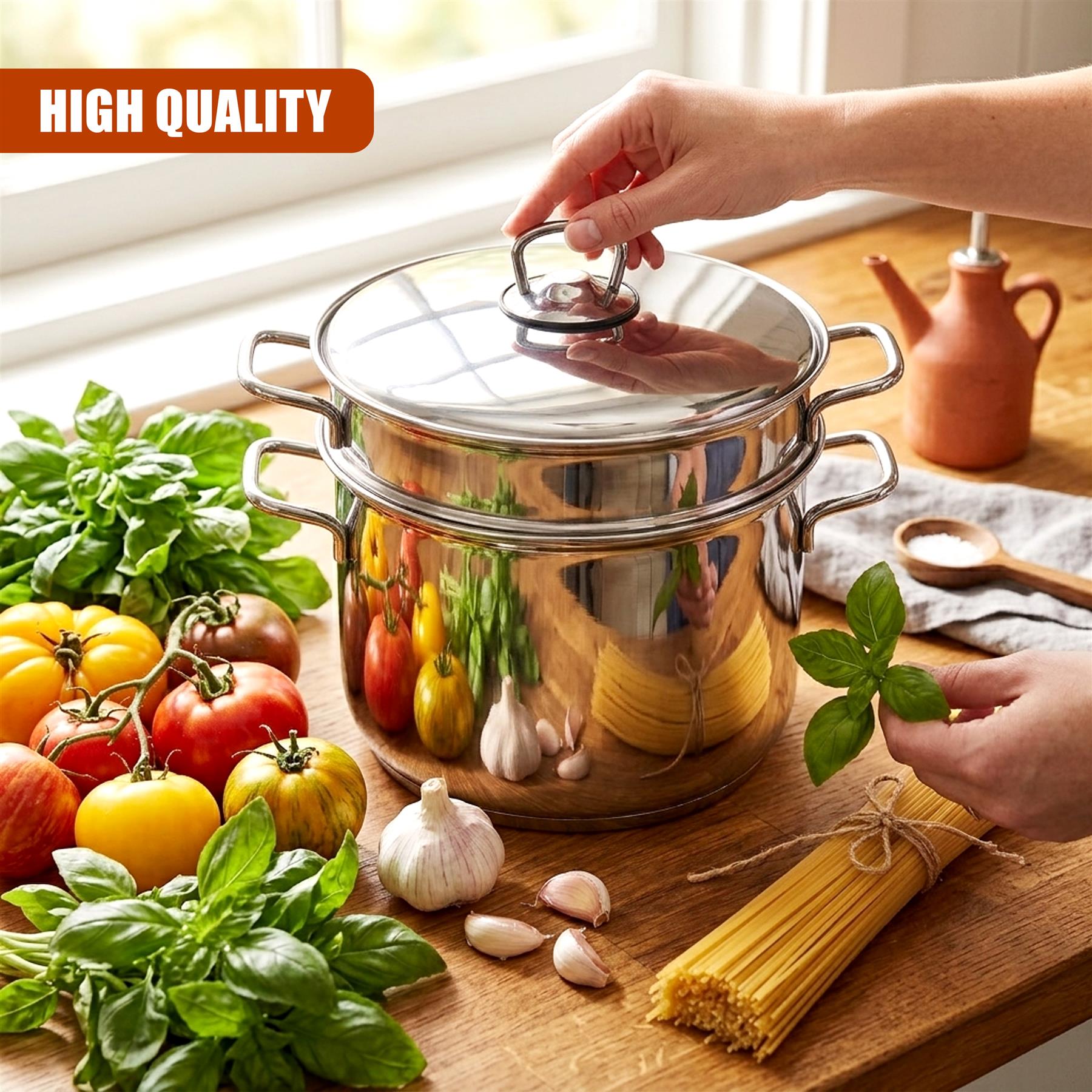 Stainless Steel Spaghetti Pasta Pot