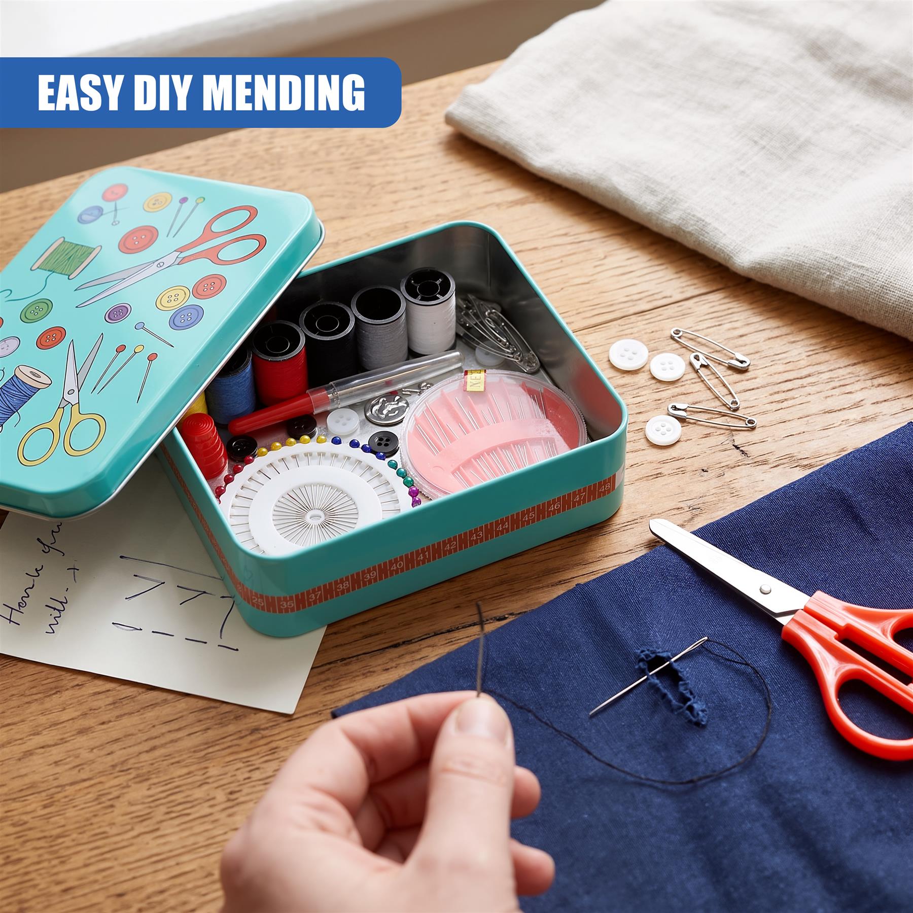 Metal Sewing Kit Box