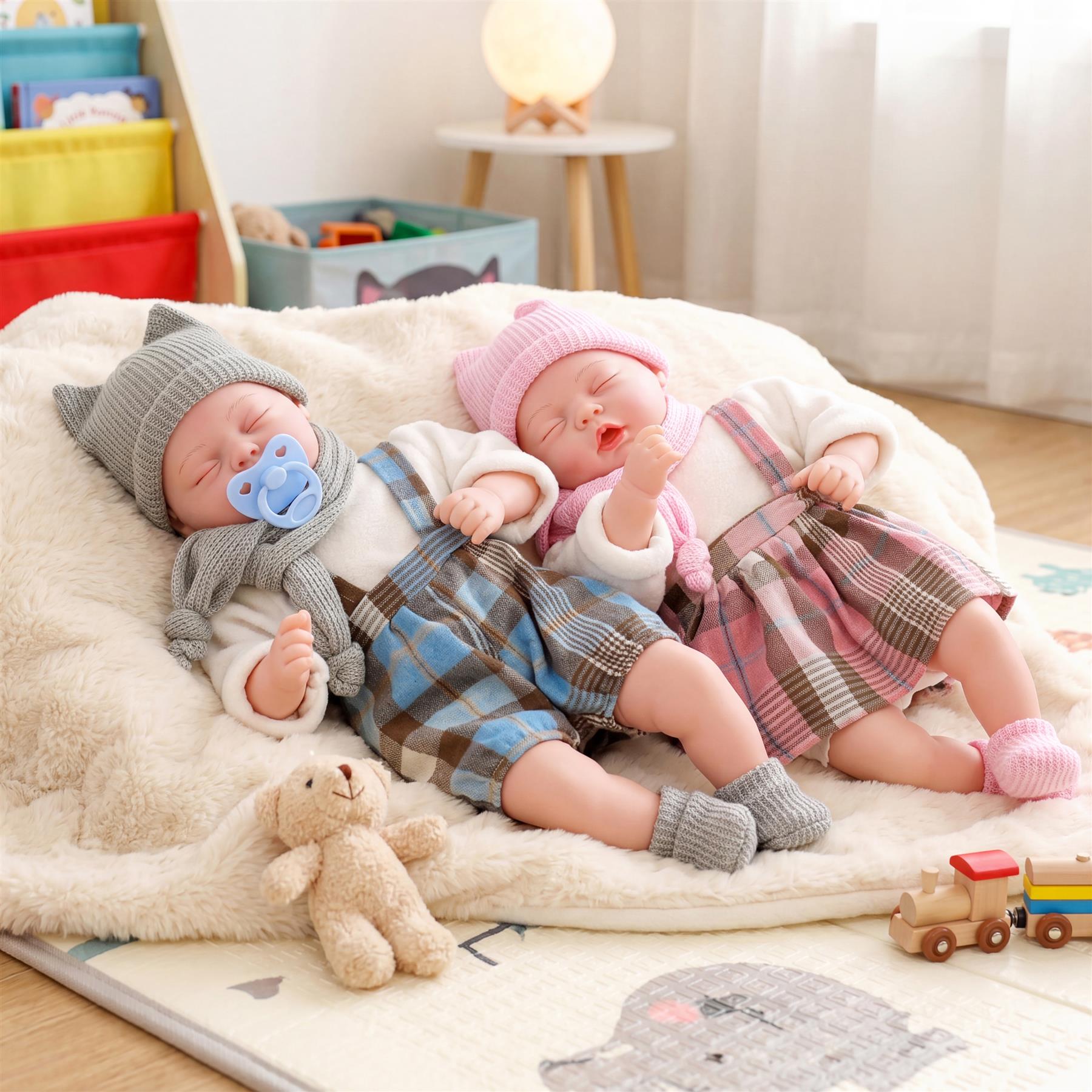 BiBi Baby Doll - Blue Tartan (45 cm / 18")