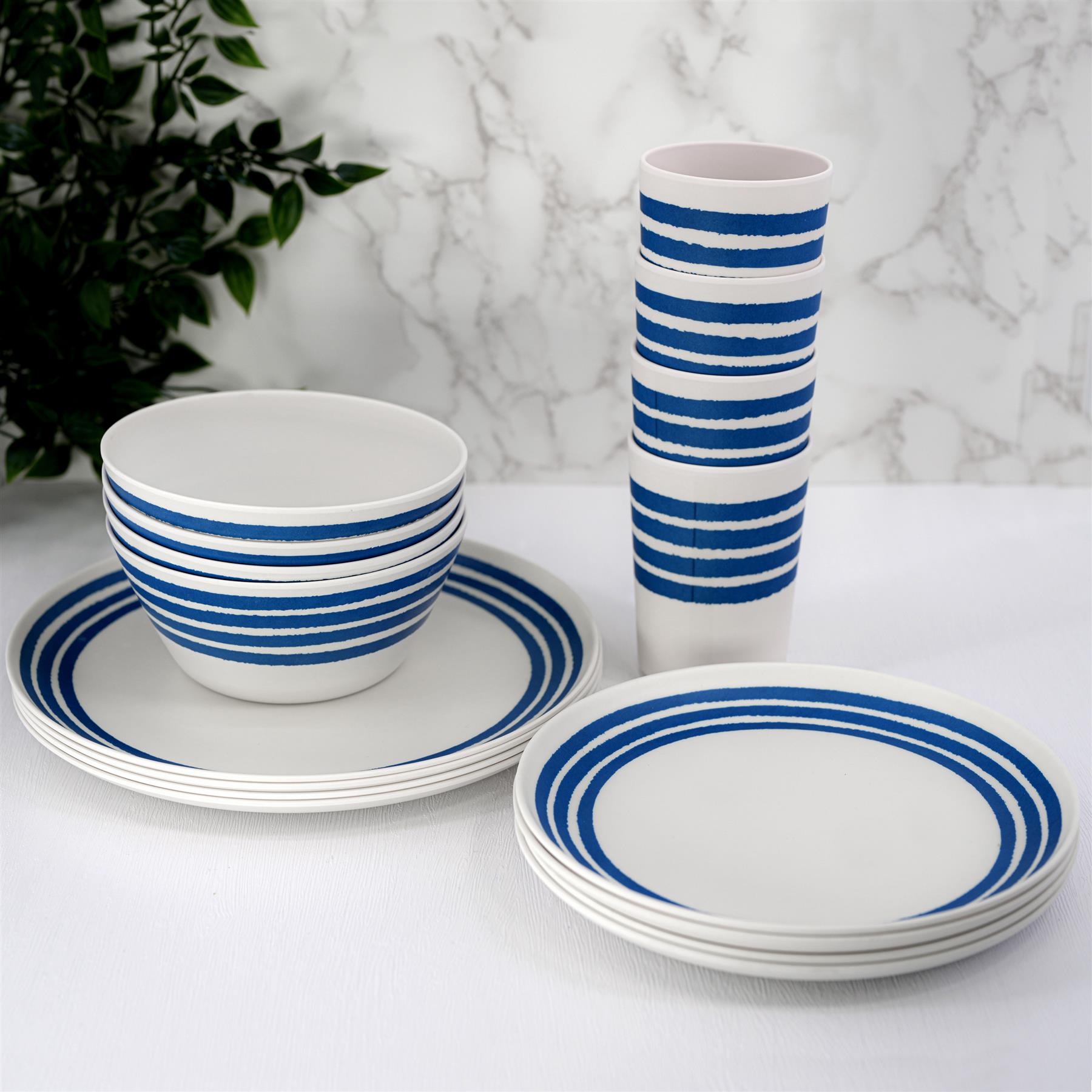 Melamine Camping Dinner Set For Four 16 Pieces