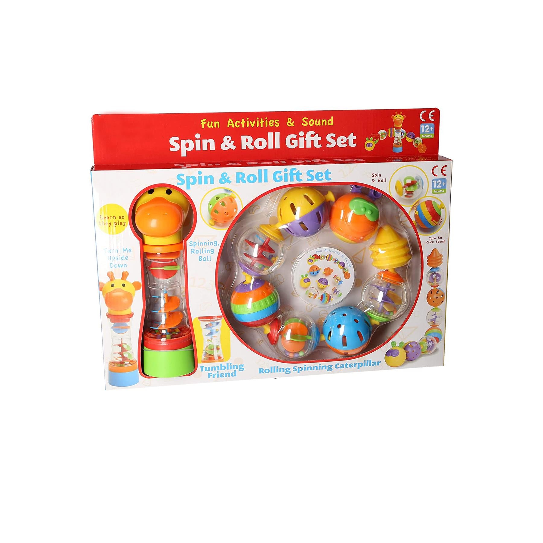 The Magic Toy Shop Spin & Roll Gift Set with Fun Activates & Sound rolling spinning caterpillar