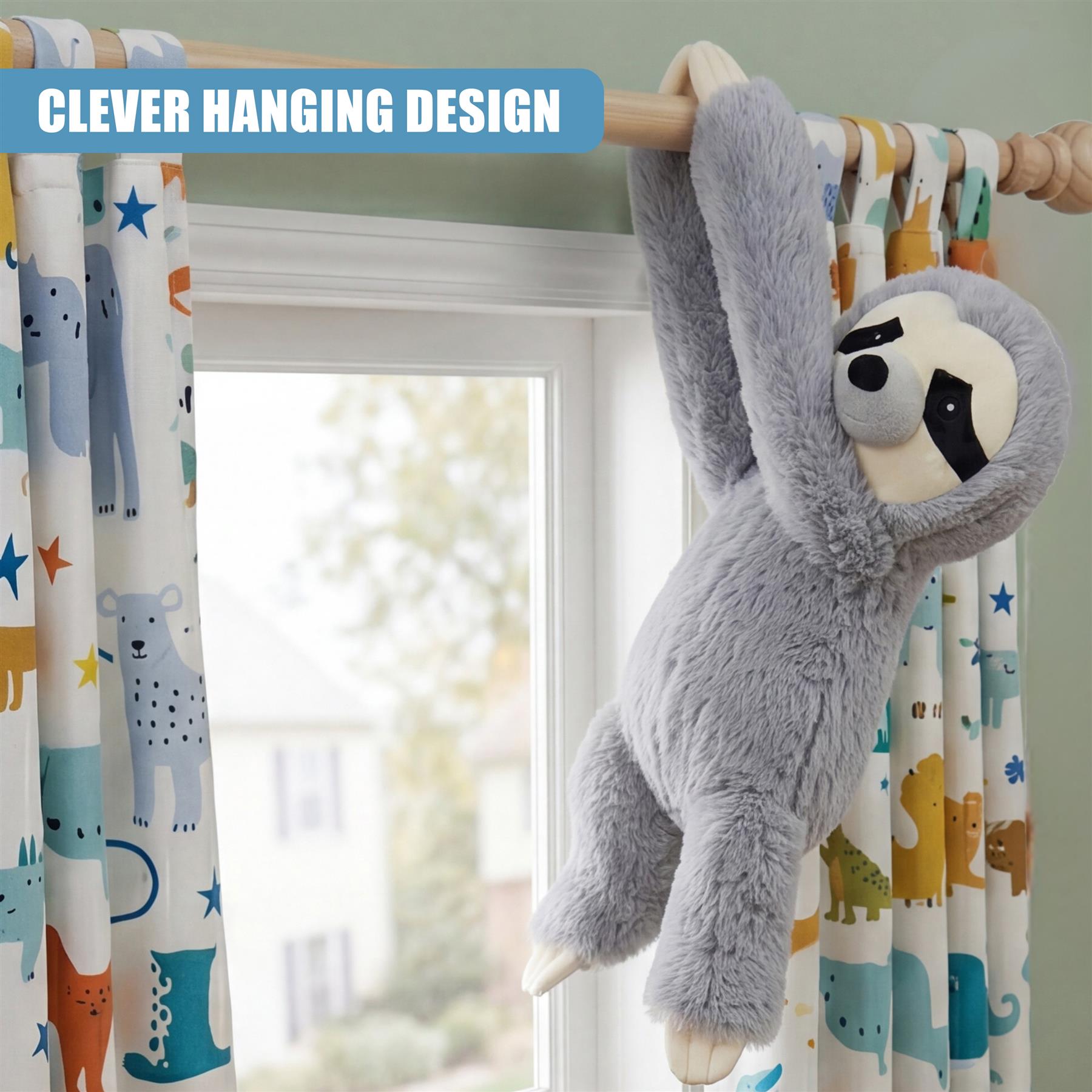 10" Hanging Sloth Soft Toy