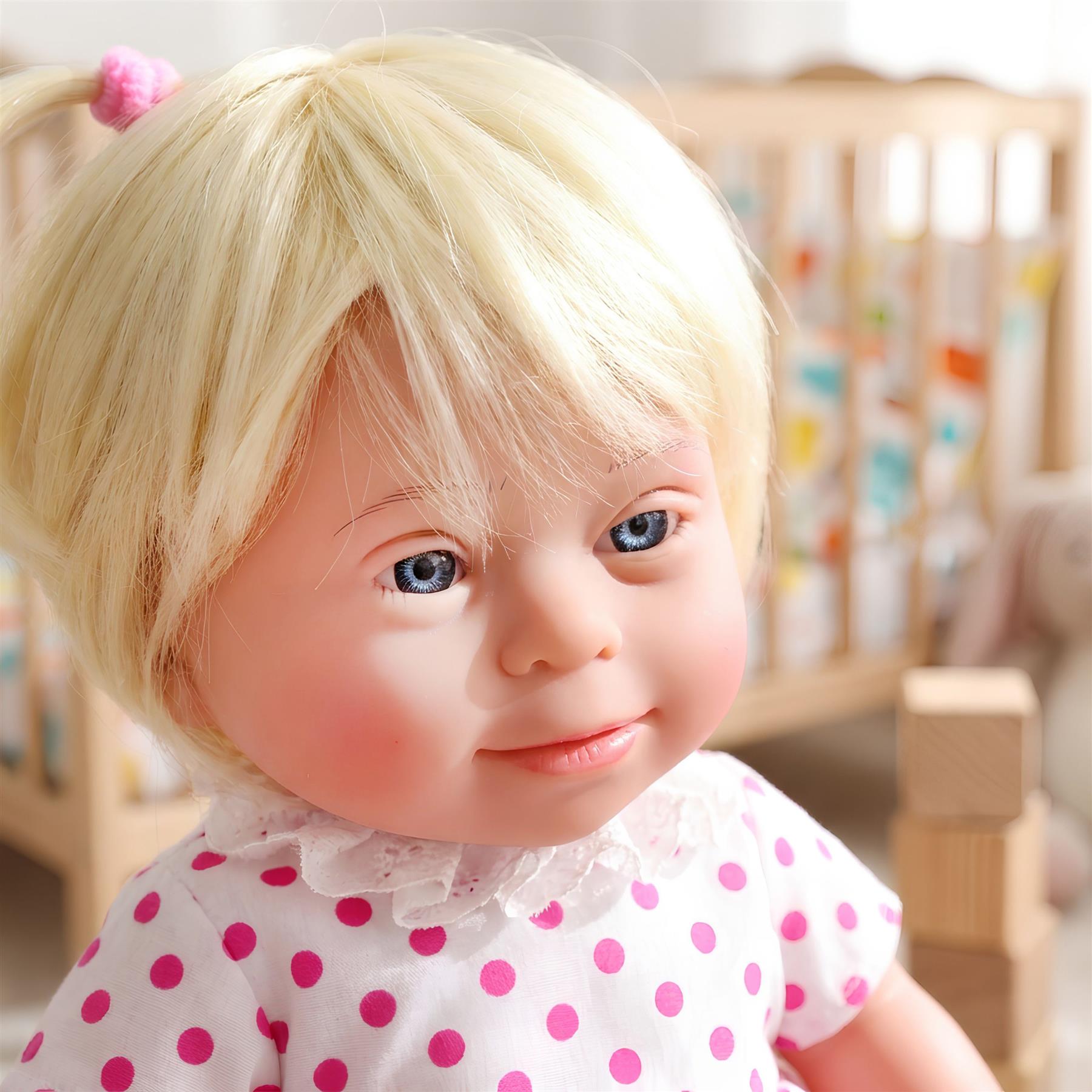 BiBi Doll Down Syndrome Girl - Blonde Hair (36 cm / 14")