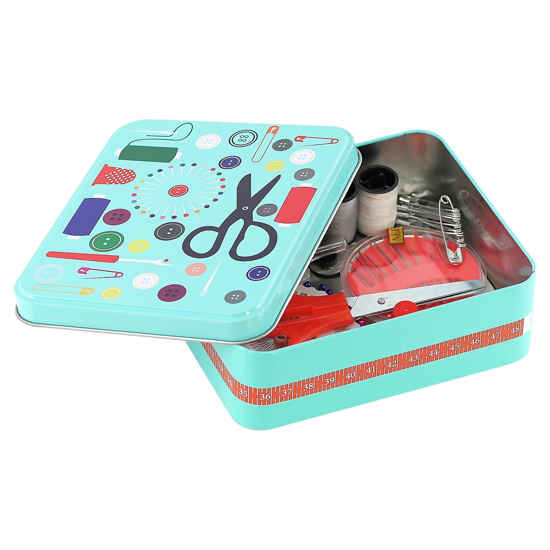 Metal Sewing Kit Box