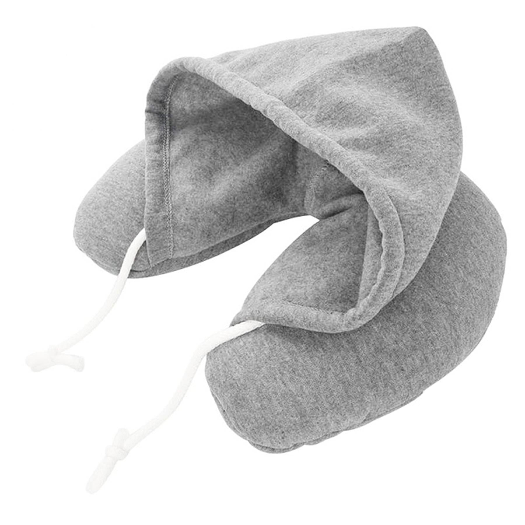 GEEZY Soft Hooded Neck Travel Pillow