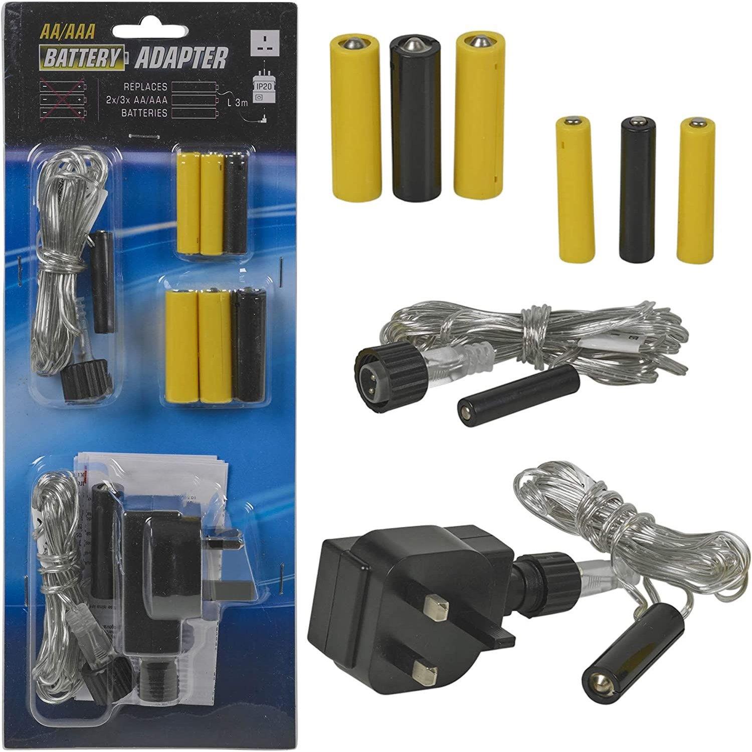 Geezy Battery Eliminator AA/AAA Battery Adaptor Battery Eliminator for Decorations and Electronic Devices