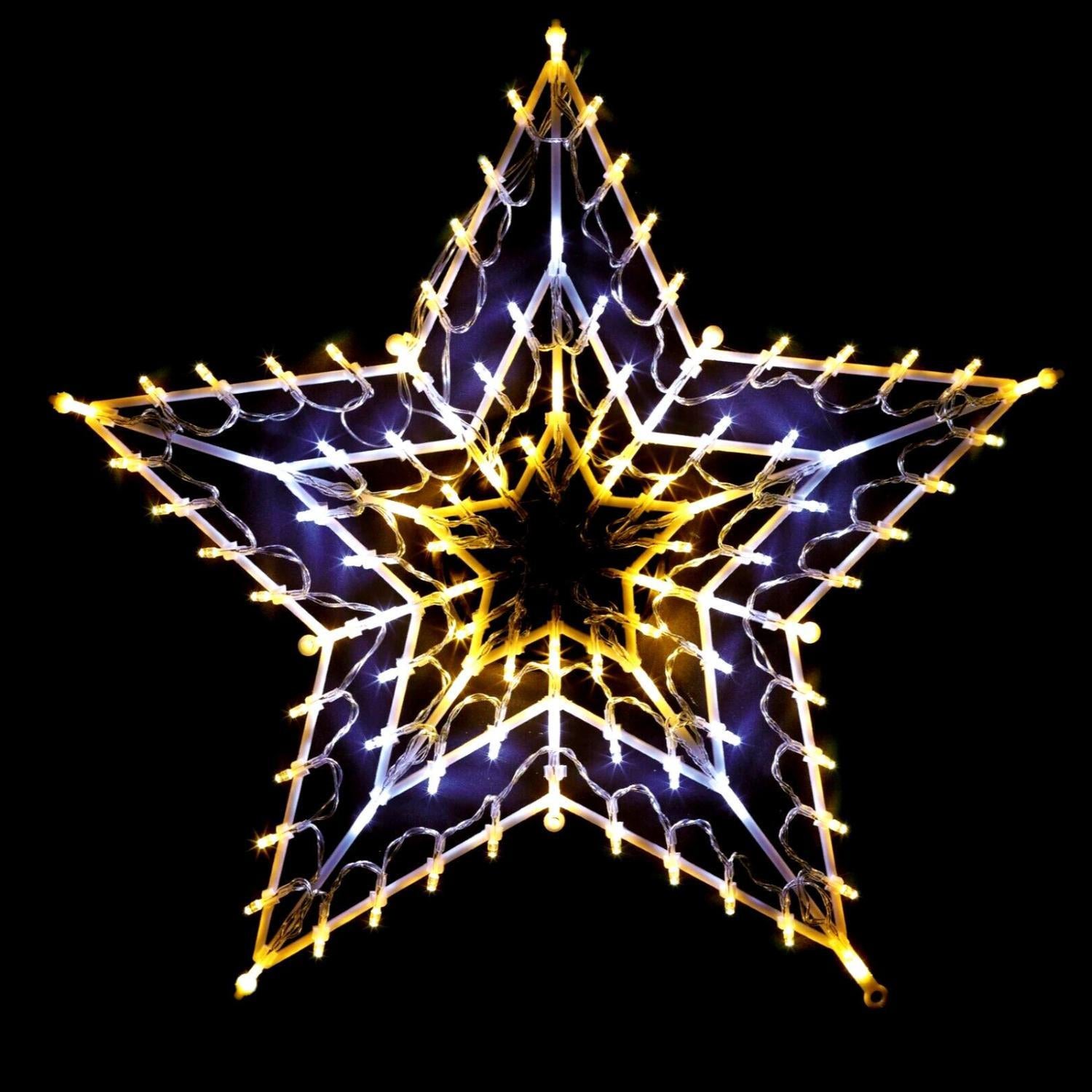 GEEZY Christmas Star Silhouette Christmas LED Light Star Silhouette Warm White