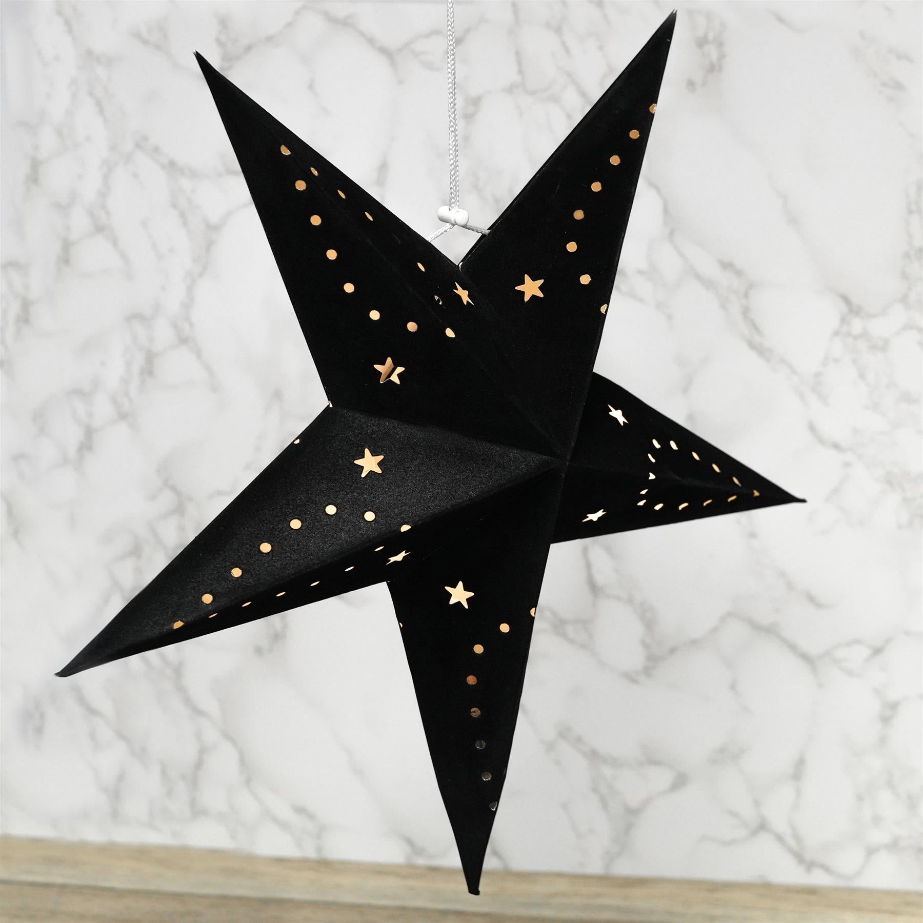 Geezy Decorative Star 45 cm Black Velvet Star