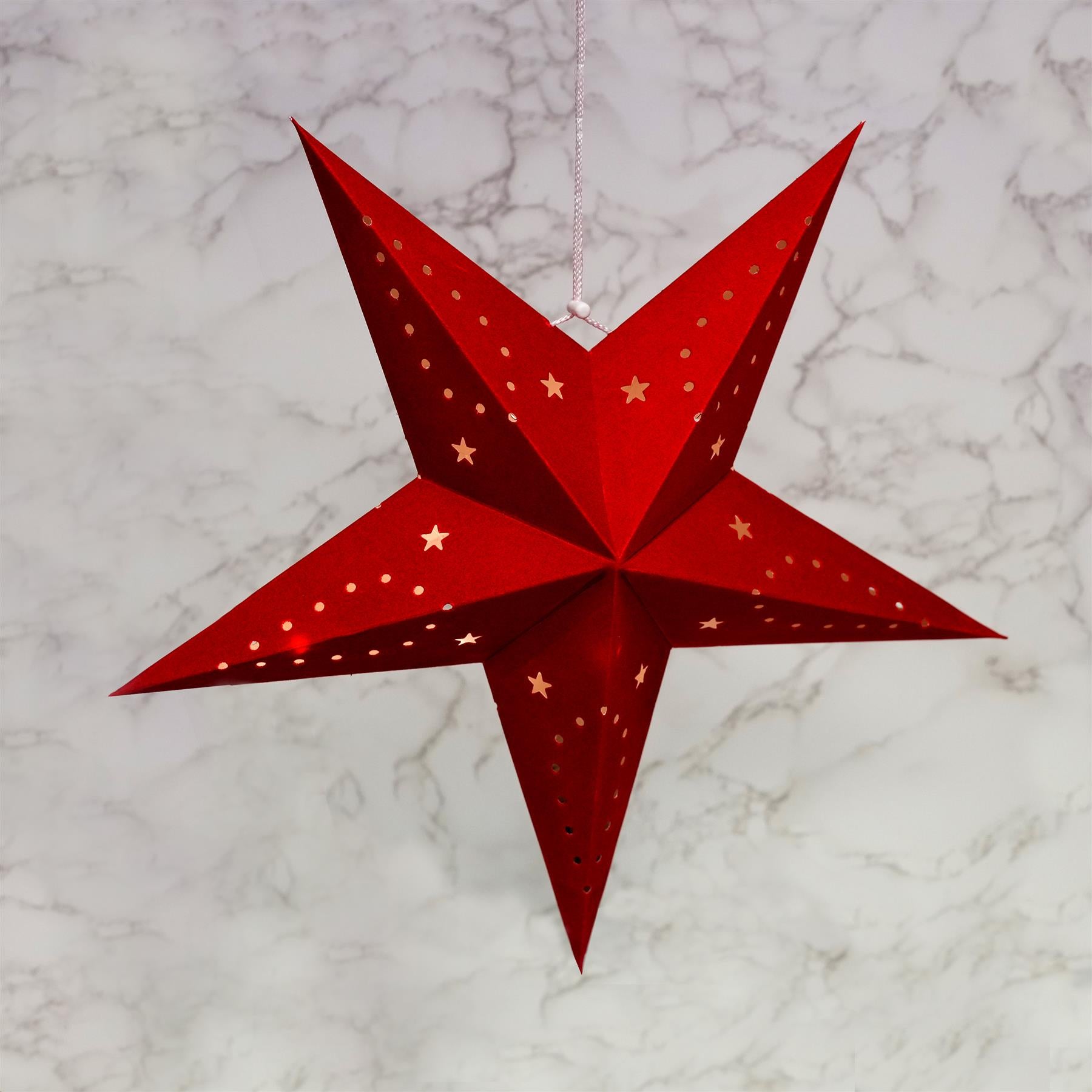 Geezy Decorative Star 45 cm Red Velvet Star