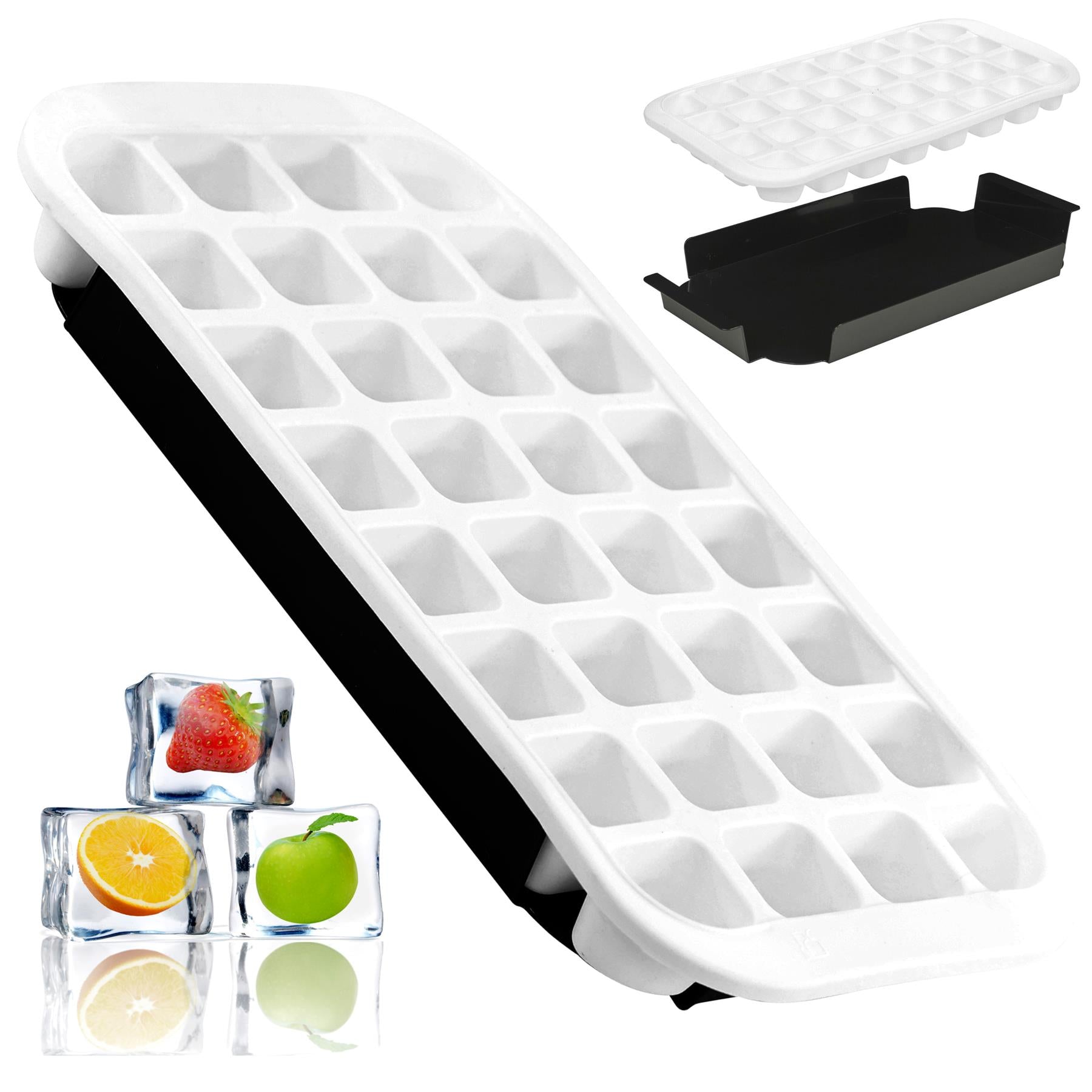 GEEZY Ice Cube Mold with Tray Silicone 32 Ice Cube Mould with Tray