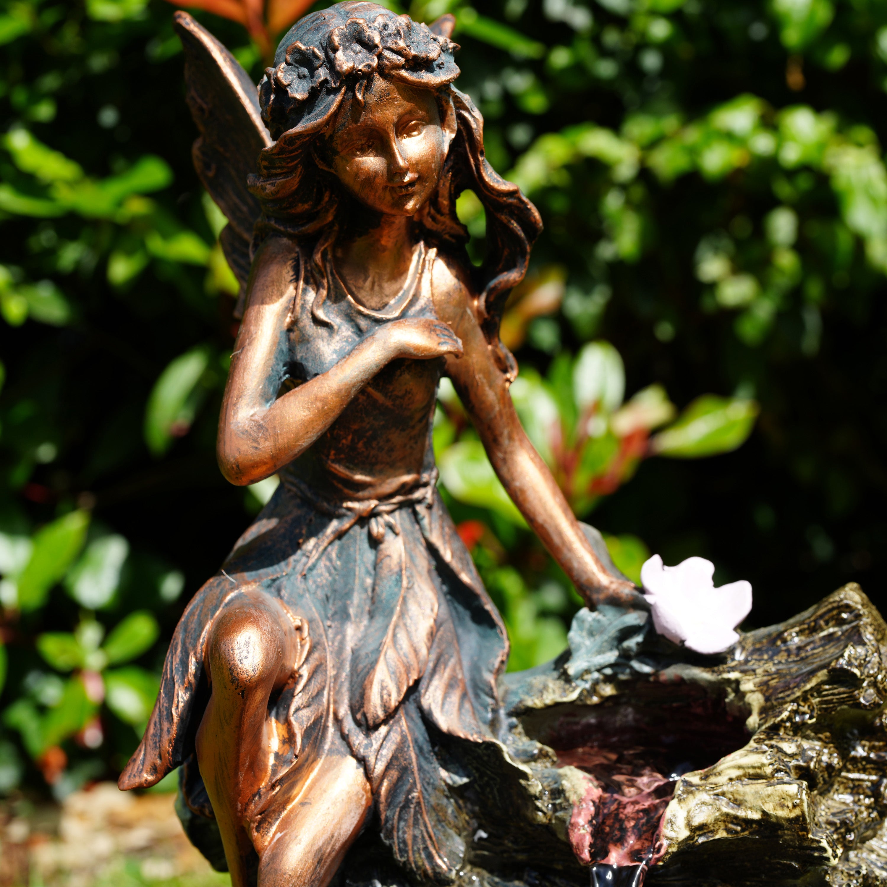 GEEZY Water Feature Fairy Water Feature With Led Lights