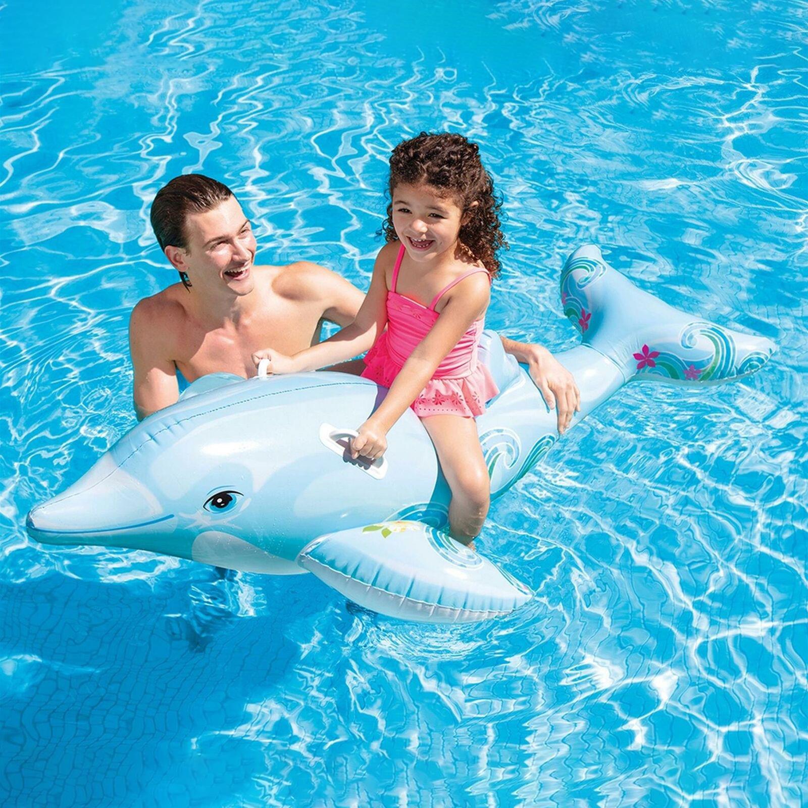 Intex Inflatable Toys Dolphin Ride On Swimming Pool Float