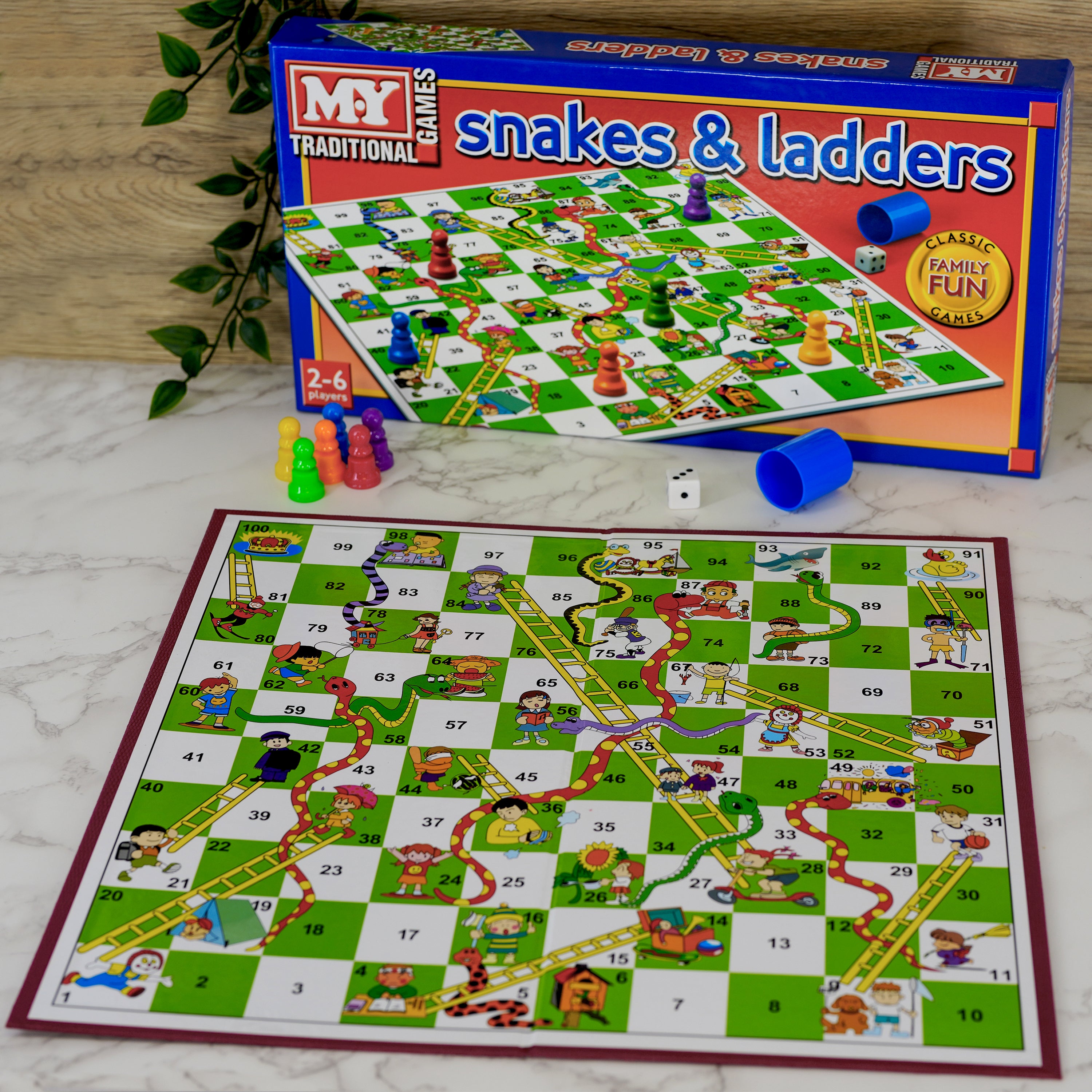 Snakes and Ladders Traditional Board Game