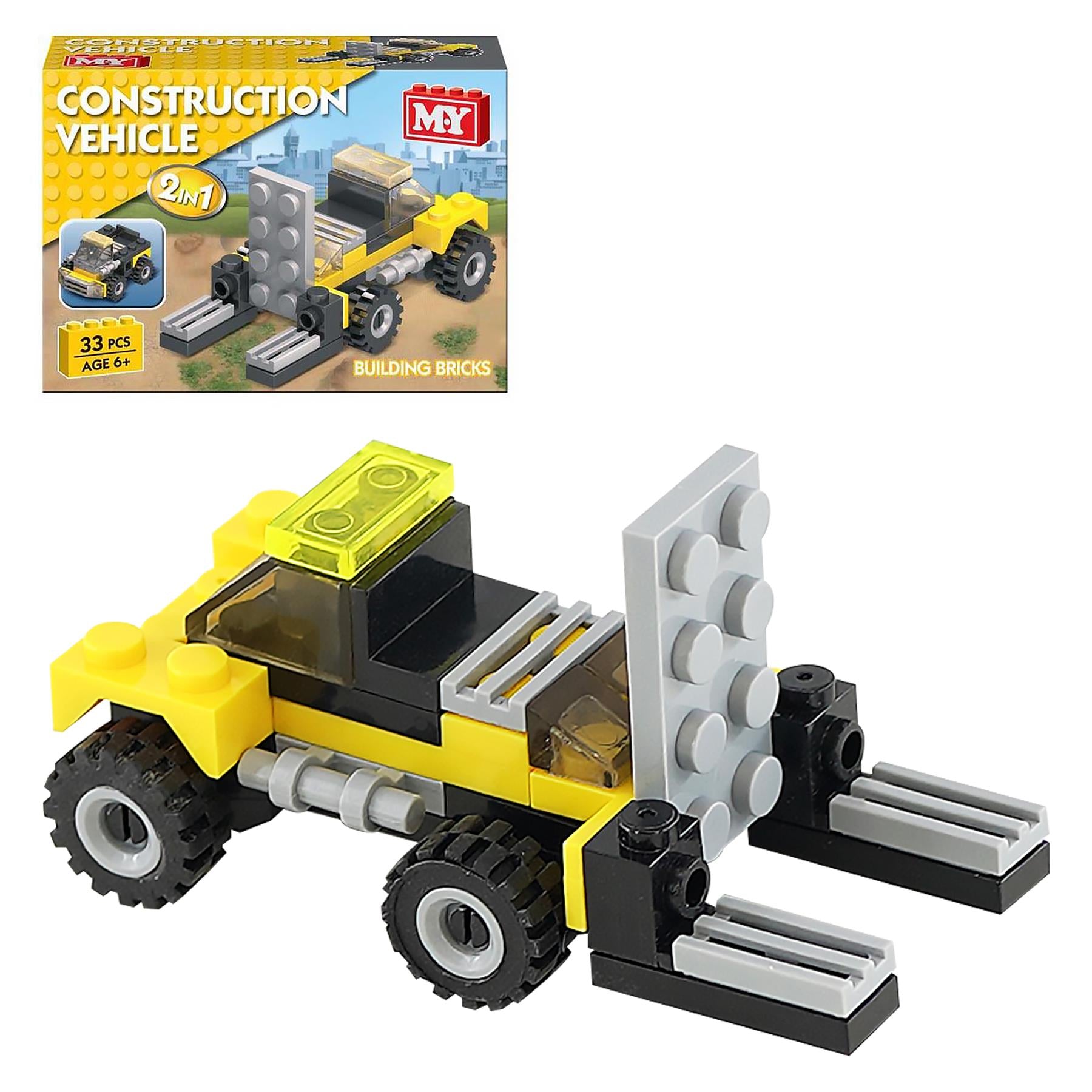 The Magic Toy Shop Building Bricks Construction Vehicles Building Bricks 2 in 1