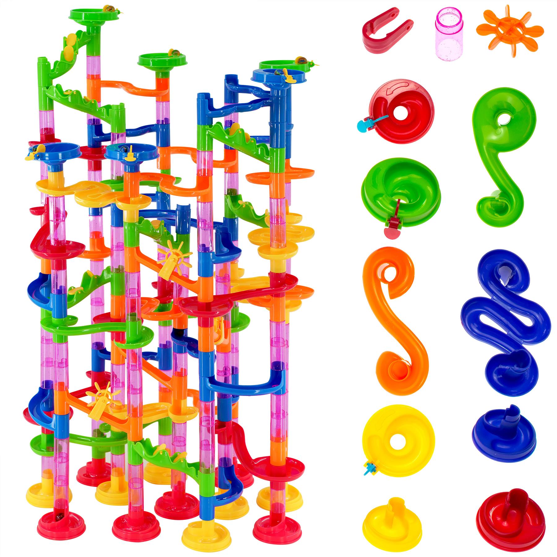 219 Pieces Marble Run Race Set for Kids Marble Building Toy Plastic ...
