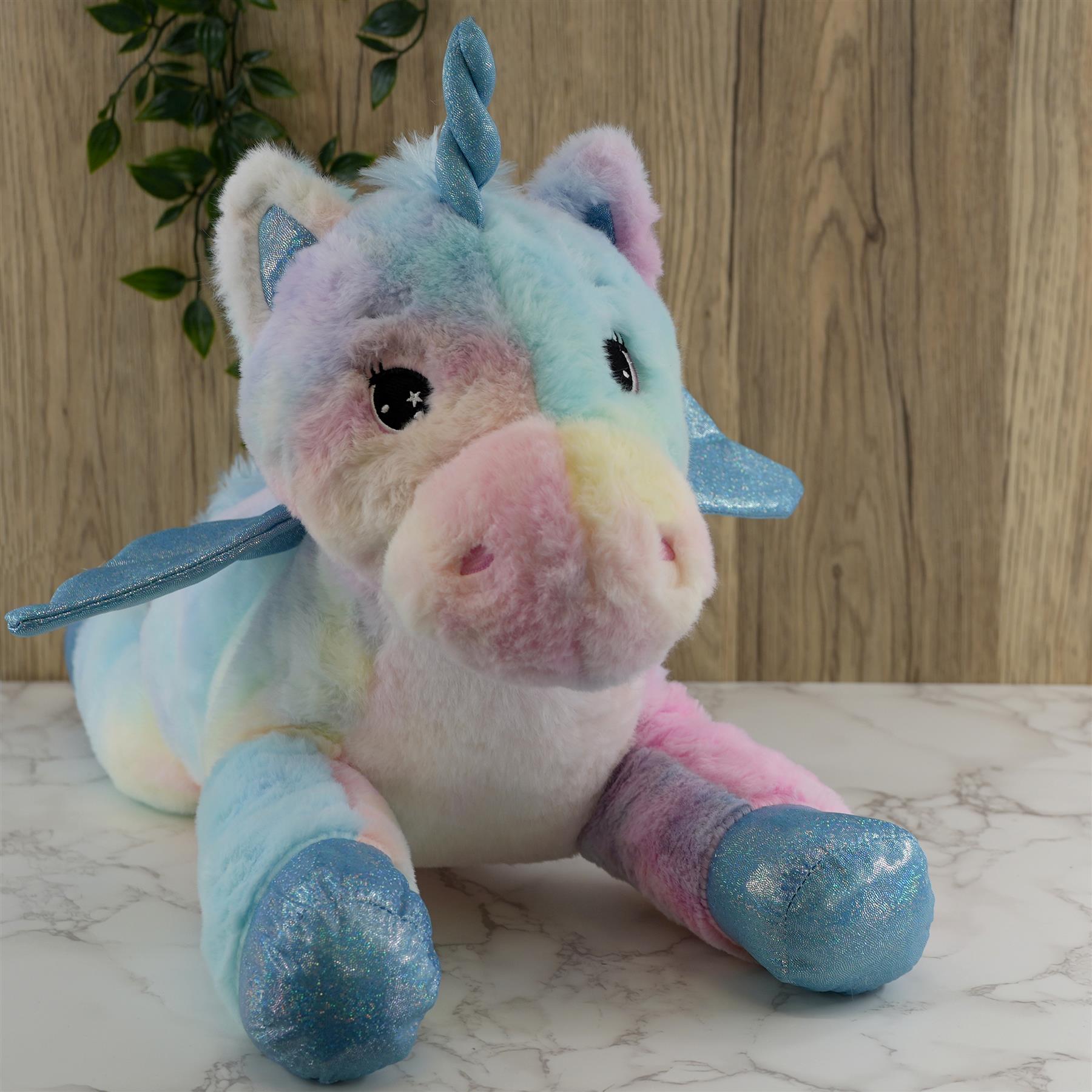 The Magic Toy Shop Plush Toy Unicorn with Sparkling Wings - Soft Toy