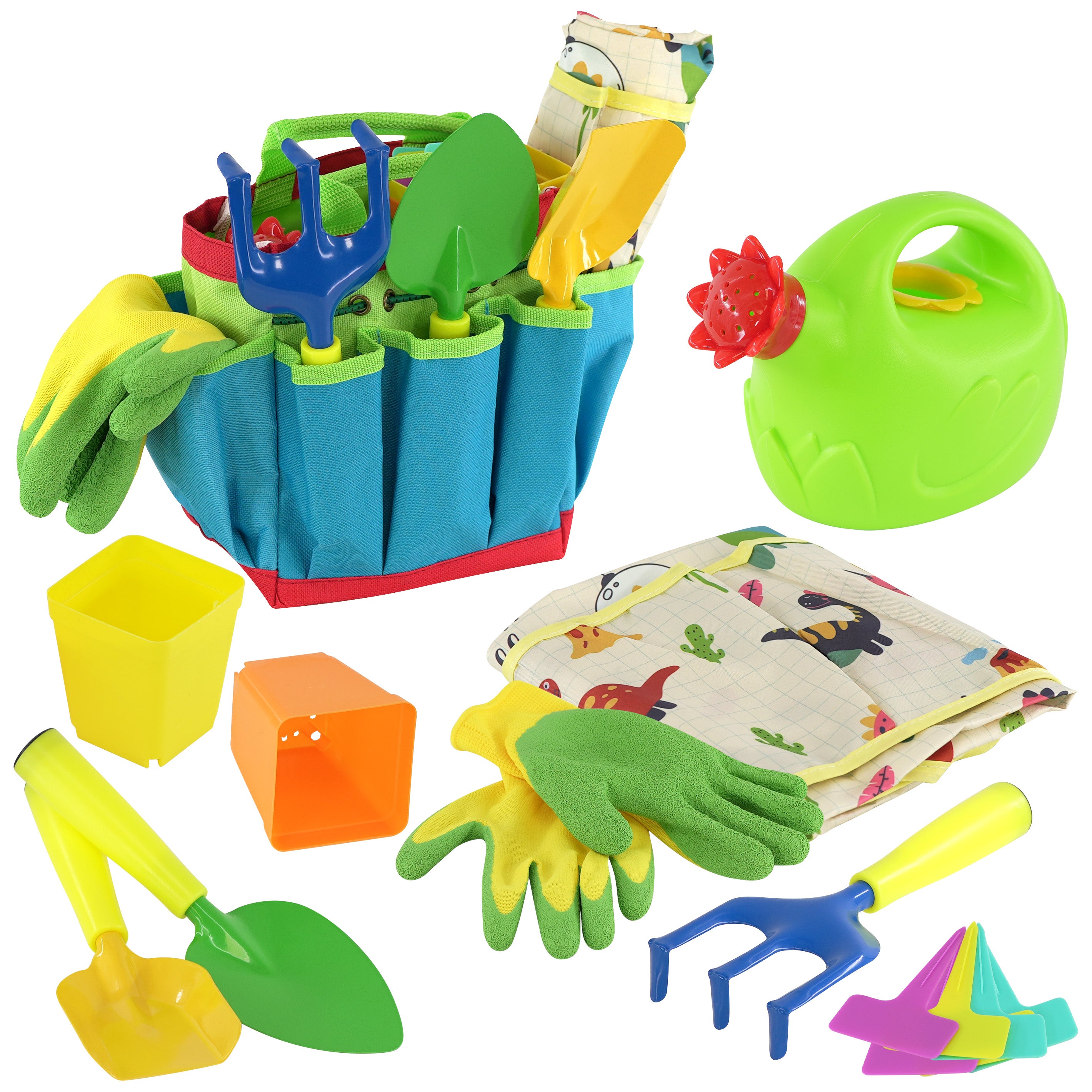 The Magic Toy Shop Sand and water table Set Of 4 Kids Garden Tools & Carry Bag