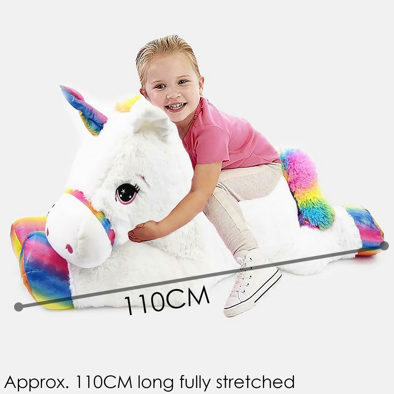 Giant Lying Unicorn Soft Toy - 110 cm