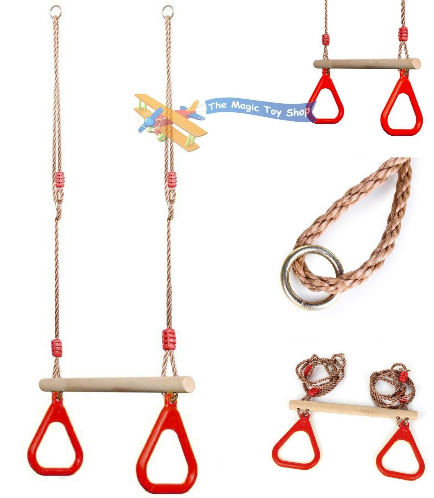 The Magic Toy Shop Swing Trapeze Swing & Plate Seat