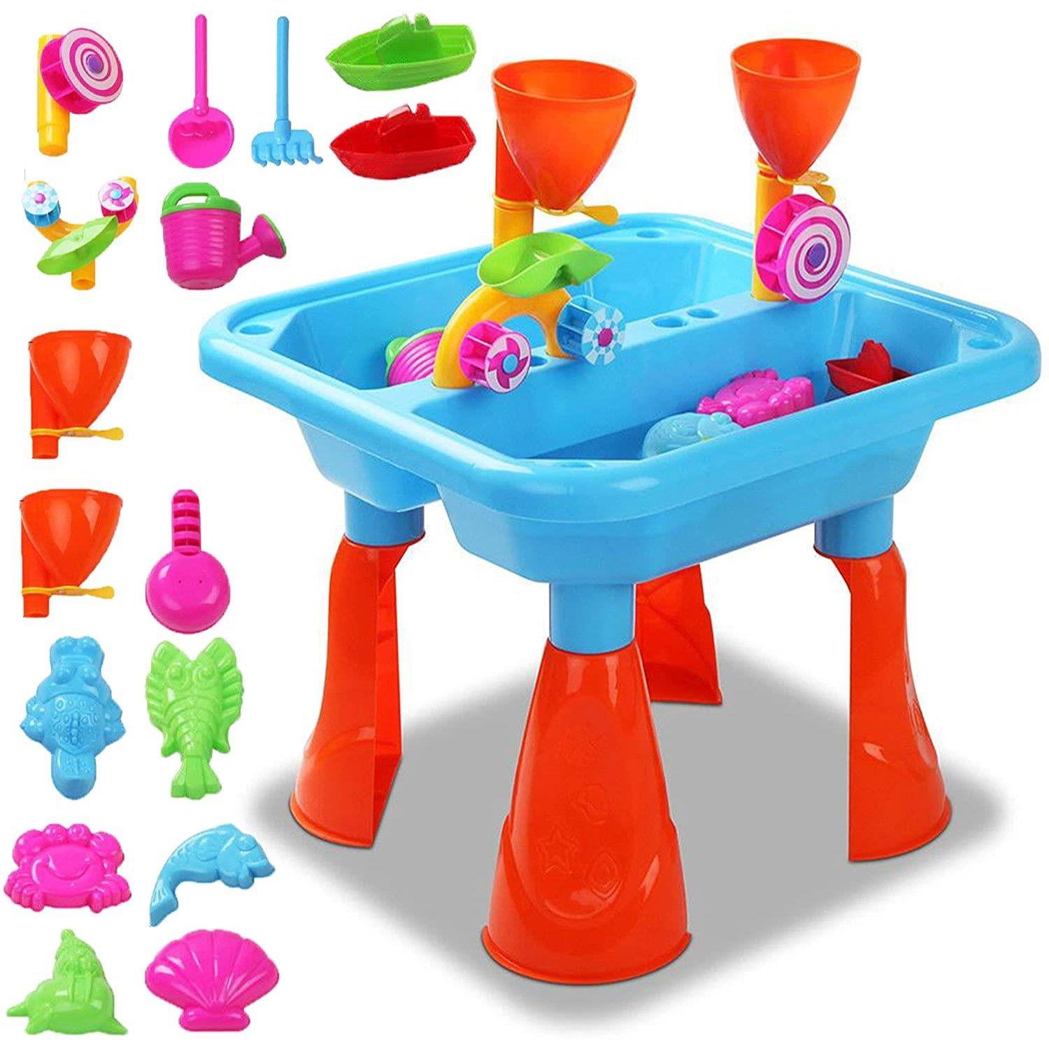The Magic Toy Shop Toys and Games Blue Sand and Water Table Garden Sandpit Play Set