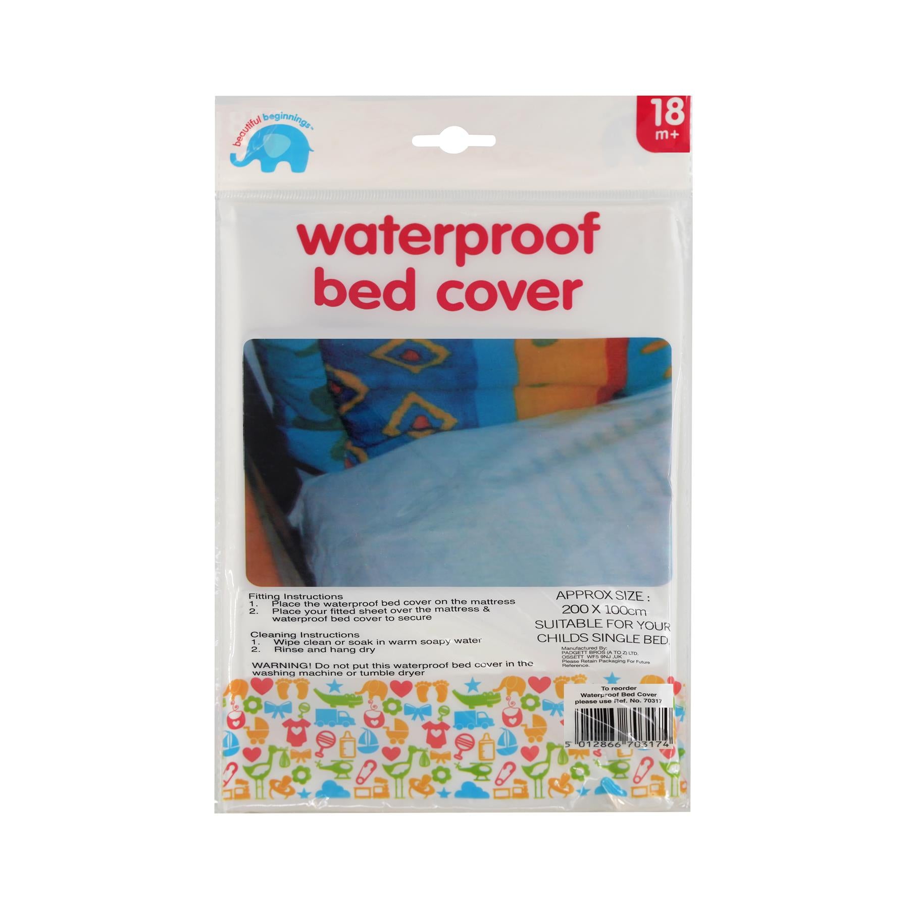 The Magic Toy Shop Waterproof Bed Cover Waterproof Bed Cover
