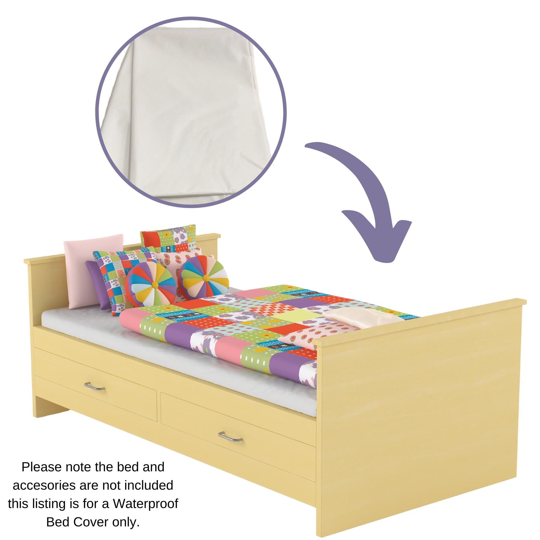 The Magic Toy Shop Waterproof Bed Cover Waterproof Bed Cover