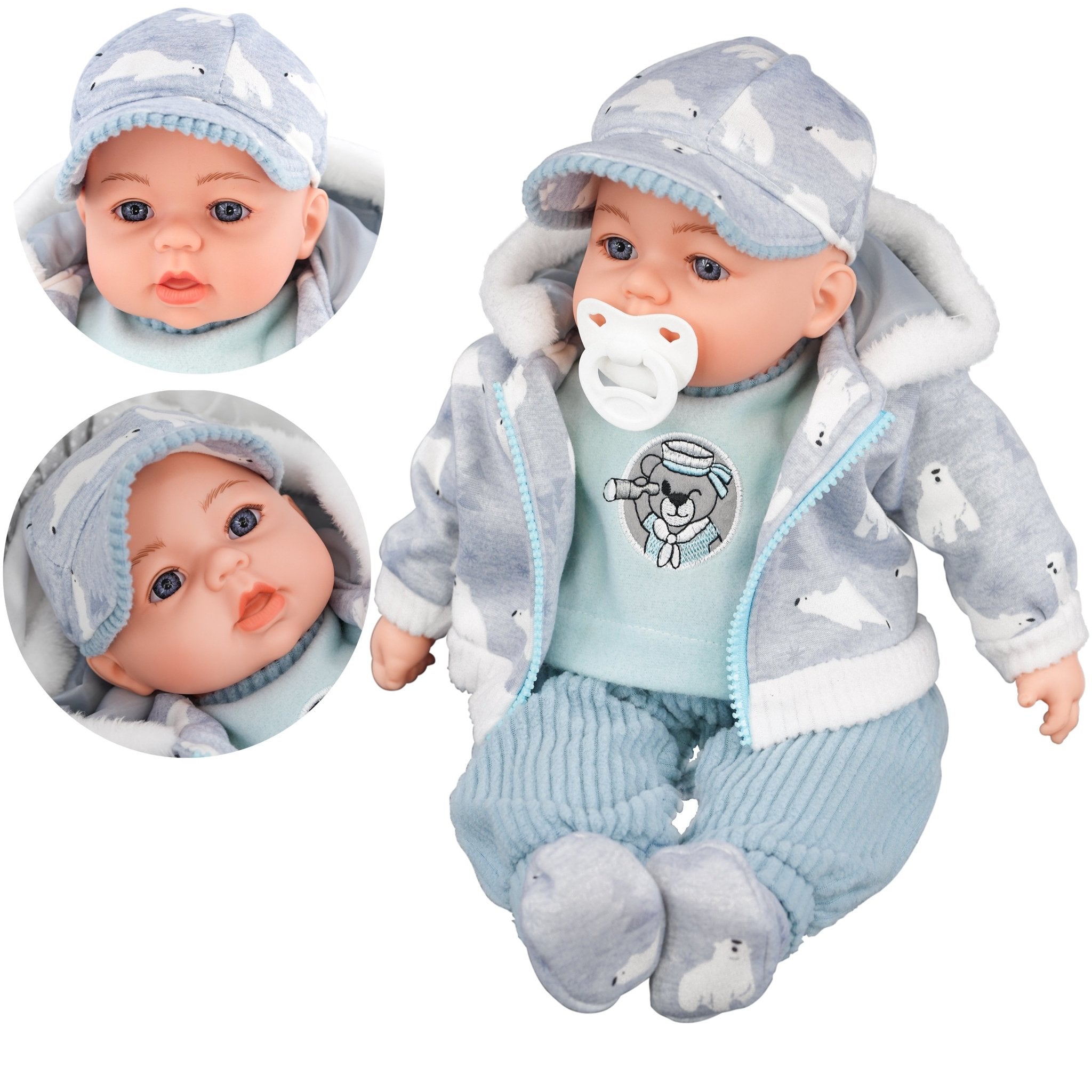 Lifelike Reborn Baby Boy Doll with Open Eyes 17 by BiBi DollThe Magic Toy  Shop