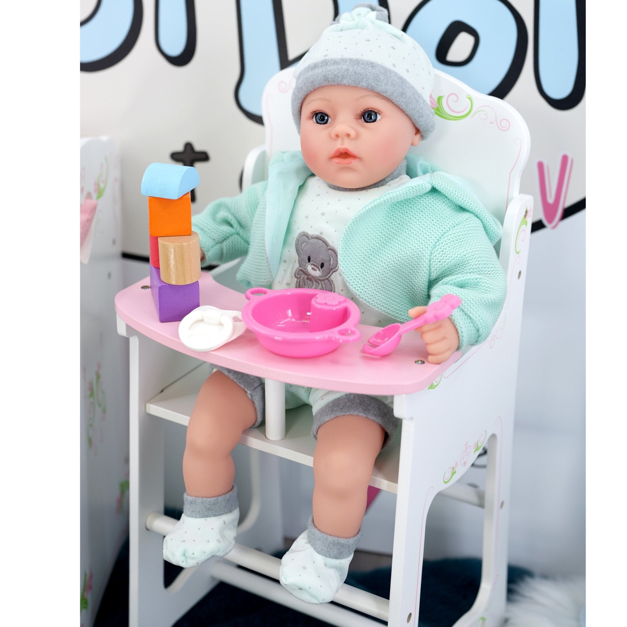 Baby Doll With Dummy & Sounds Mint BiBi Doll - The Magic Toy Shop