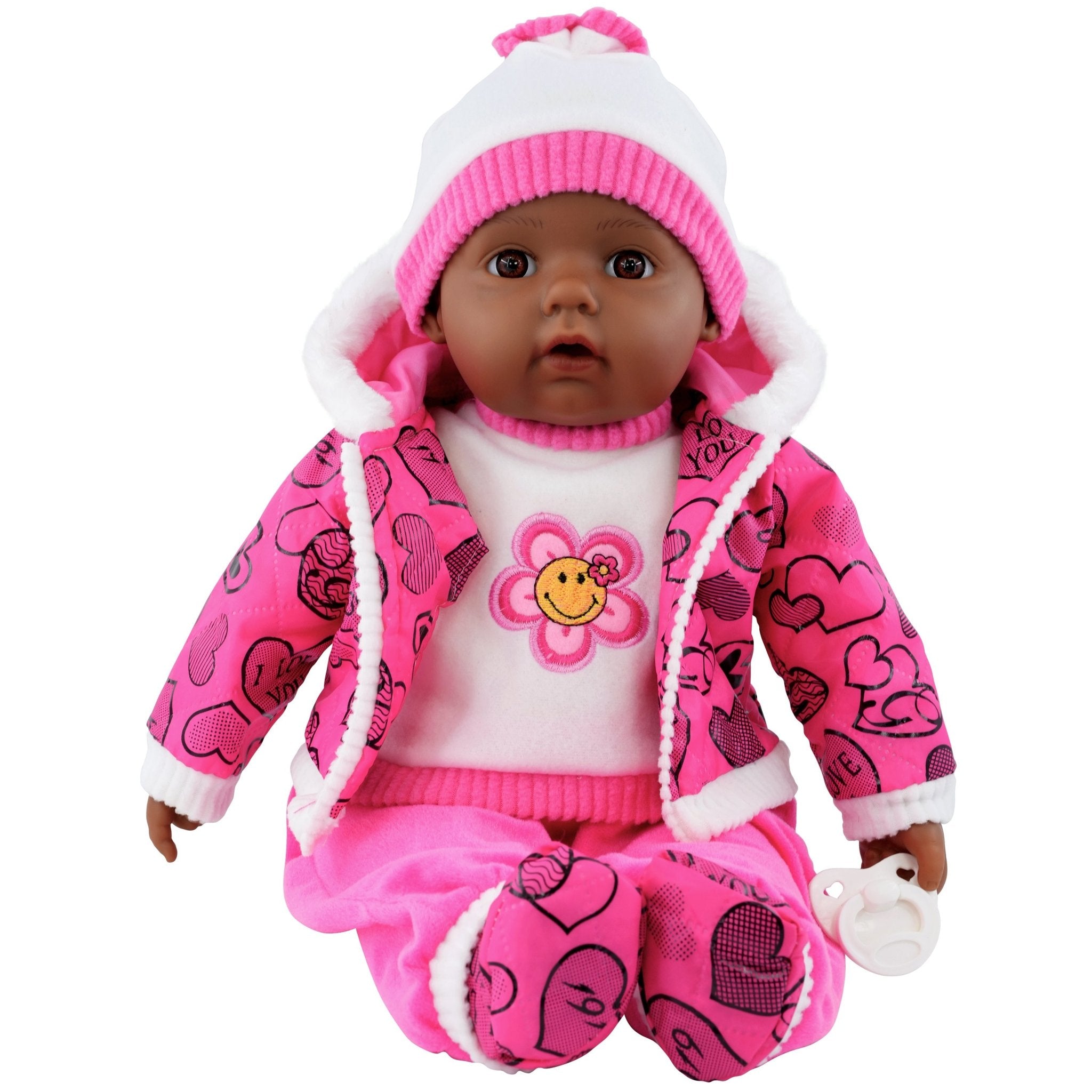 Bibi Black Girl Baby Doll Toy With Dummy & Sounds BiBi Doll - The Magic Toy Shop