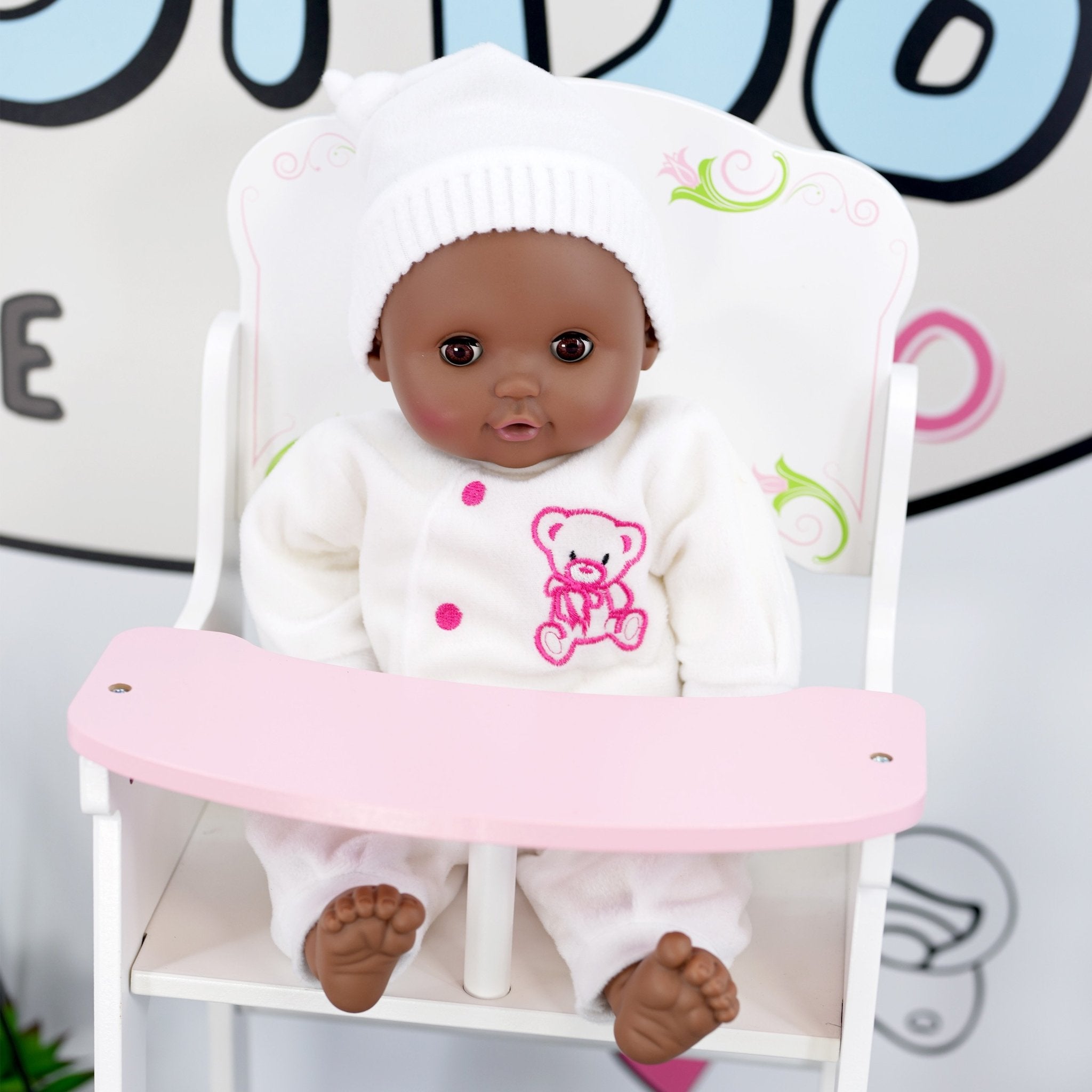 Black Baby Doll With Sleeping Eyes BiBi Doll - The Magic Toy Shop