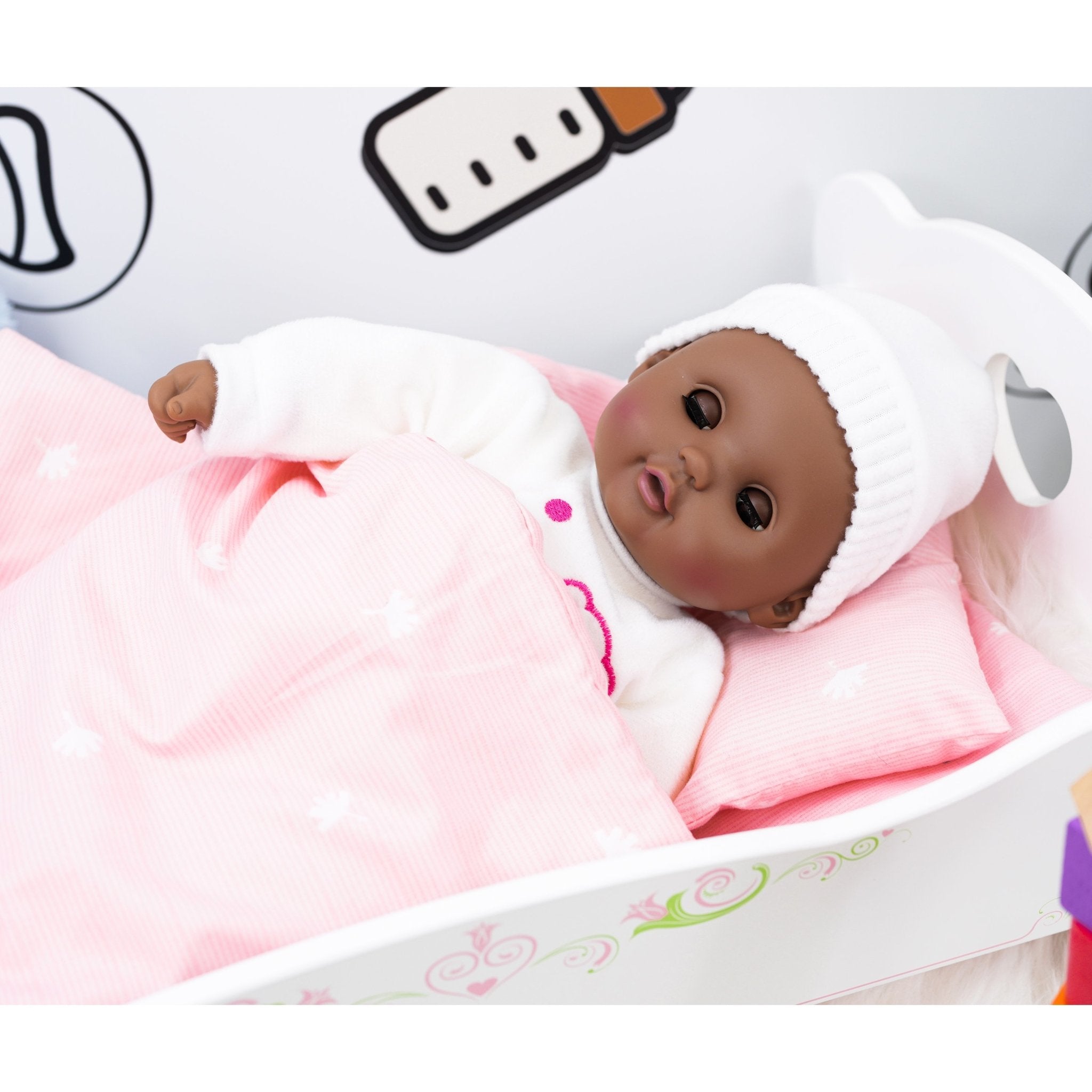 Black Baby Doll With Sleeping Eyes BiBi Doll - The Magic Toy Shop