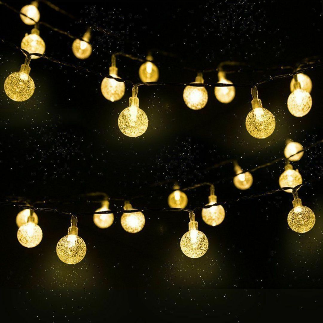 Warm White Led String Lights In Crystal Balls Design GEEZY - The Magic Toy Shop