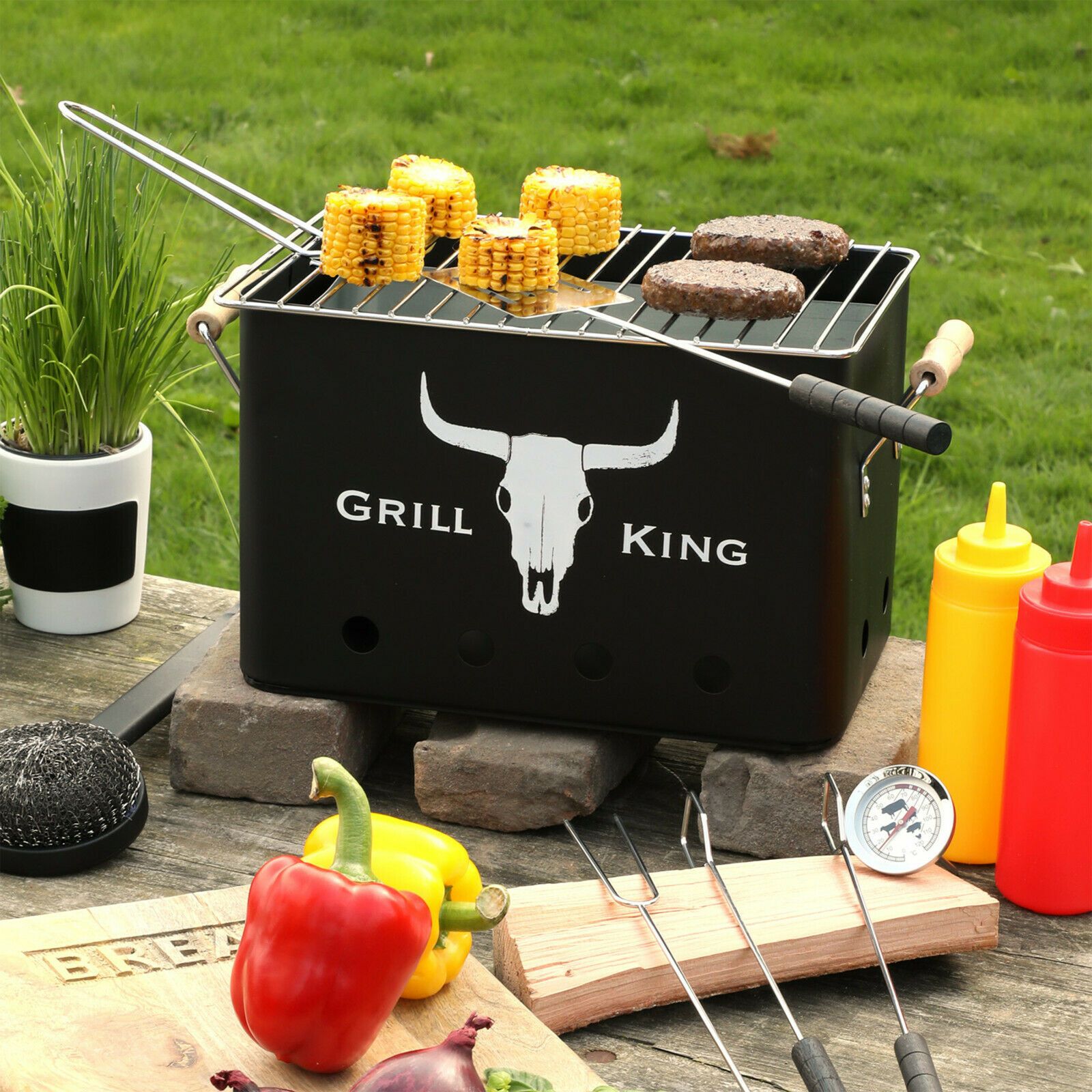 Portable Outdoor Charcoal BBQ Barbecue Grill GEEZY - The Magic Toy Shop